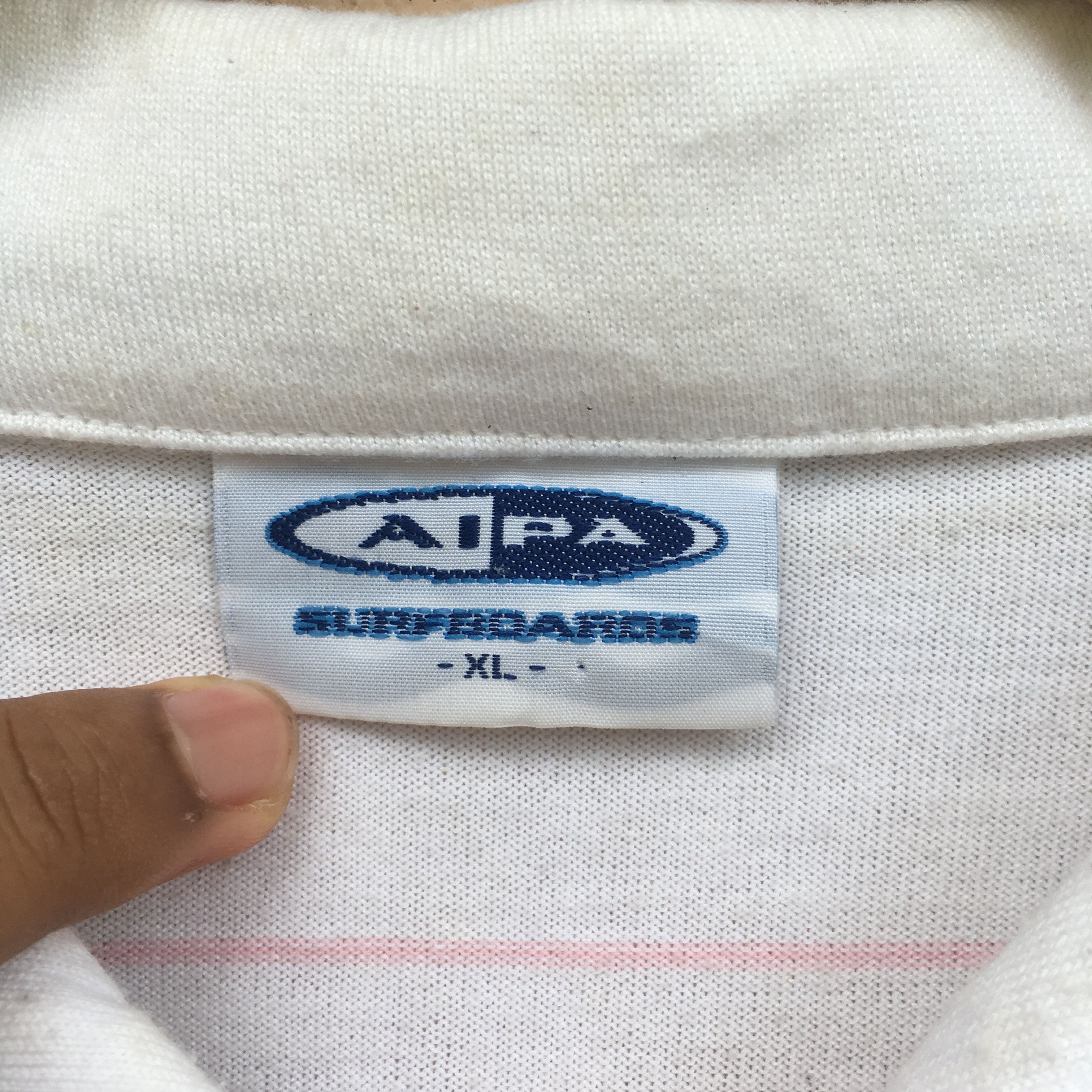 Vintage Vintage Ben Aipa Surfboard Striped Polos Surf Surfing Skate Size US XL / EU 56 / 4 - 5 Thumbnail