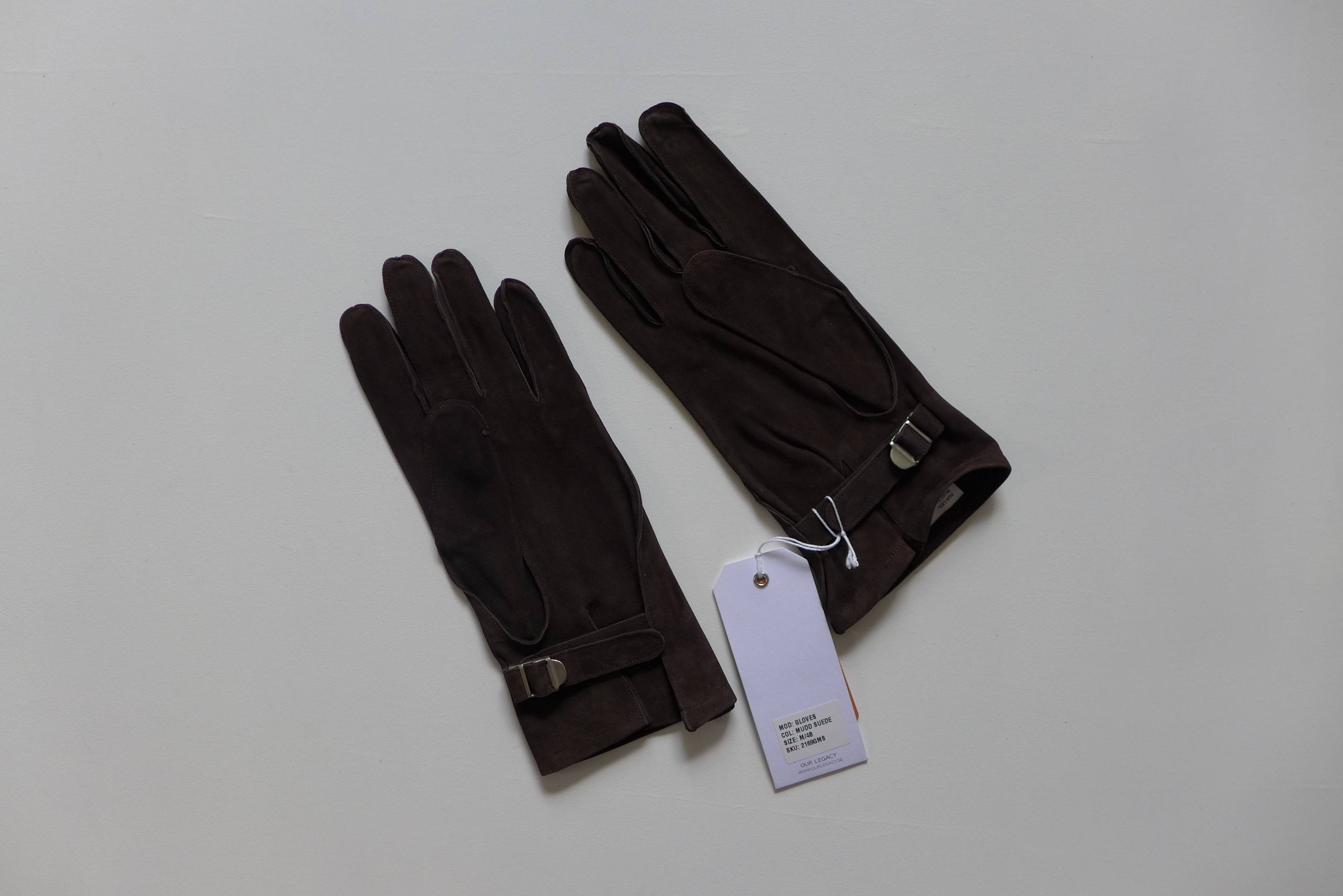Our Legacy Our Legacy Suede Gloves - Mudd Brown Size 38 - 2 Thumbnail