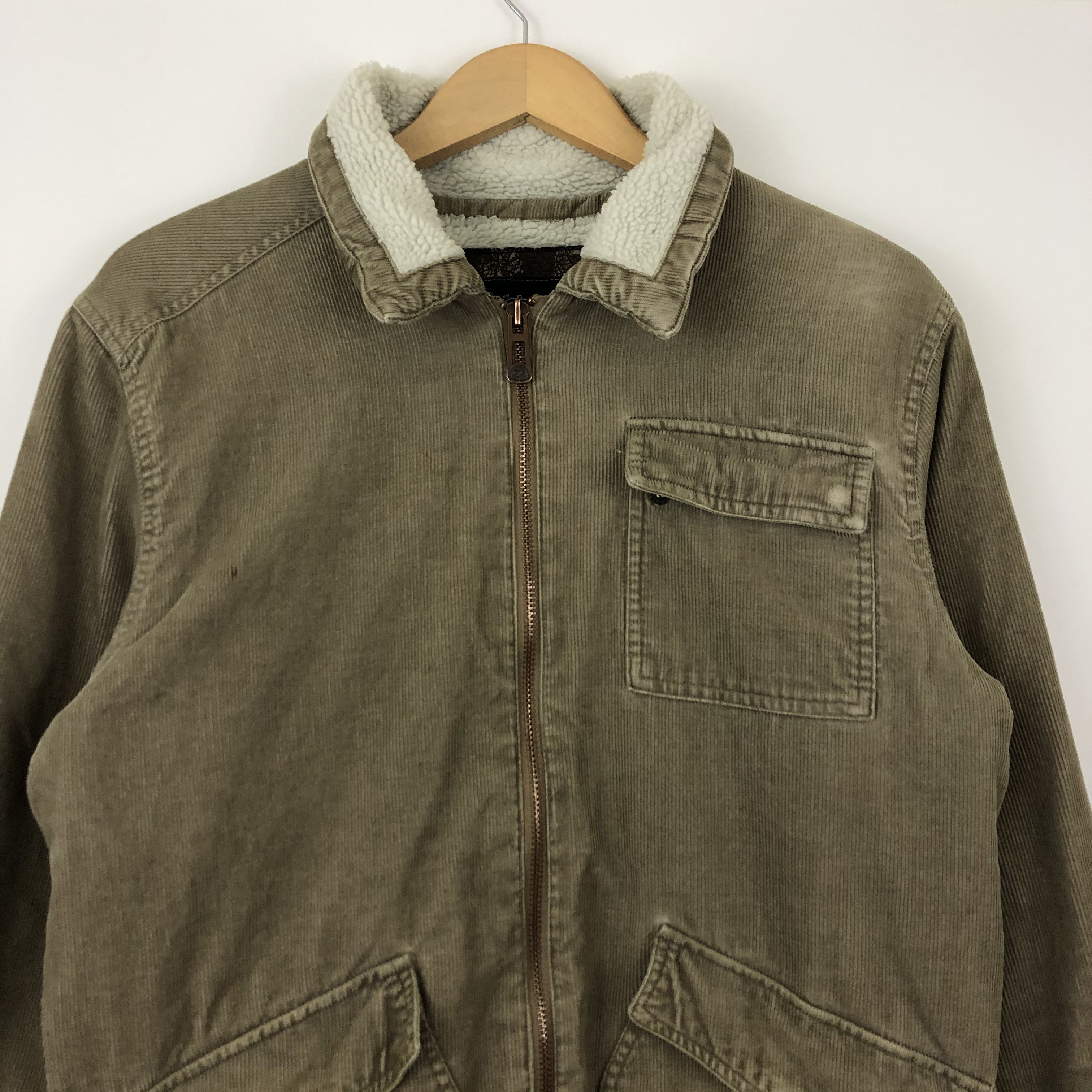 Vintage Brown Corduroy Fleece Collar Jacket / L Size US L / EU 52-54 / 3 - 2 Thumbnail