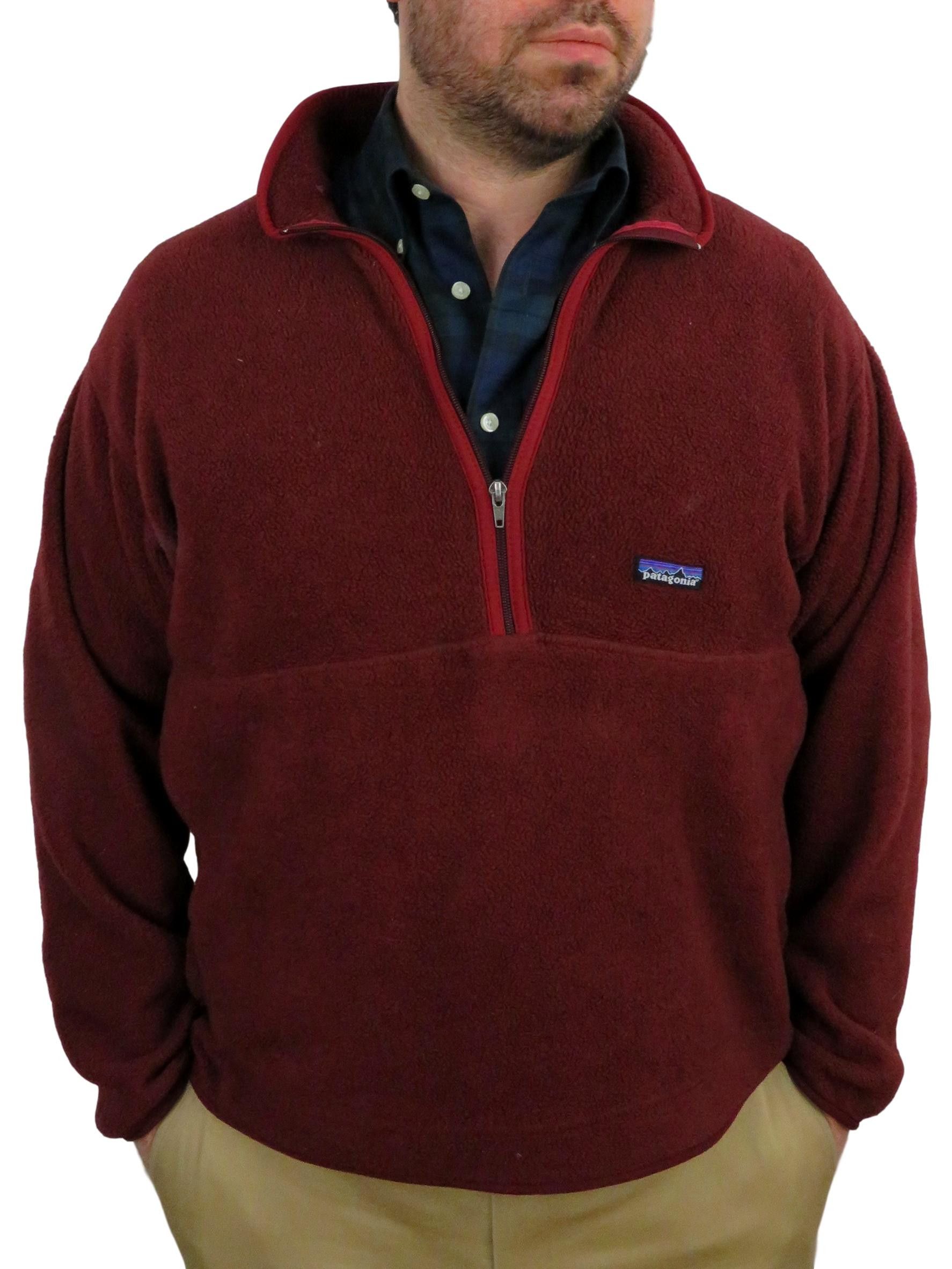 Vintage Patagonia Synchilla Fleece Jacket XL Maroon Vintage 1 2 Zip Grailed