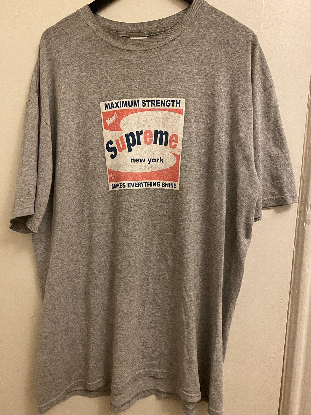 Supreme × Vintage 2001 Supreme Brillo tee Grey | Grailed