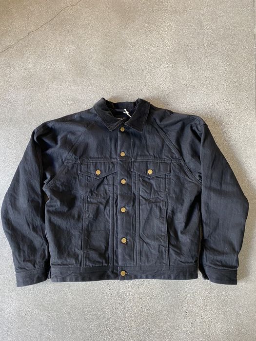 Fear of God Selvedge Denim Alpaca Trucker Jacket | Grailed