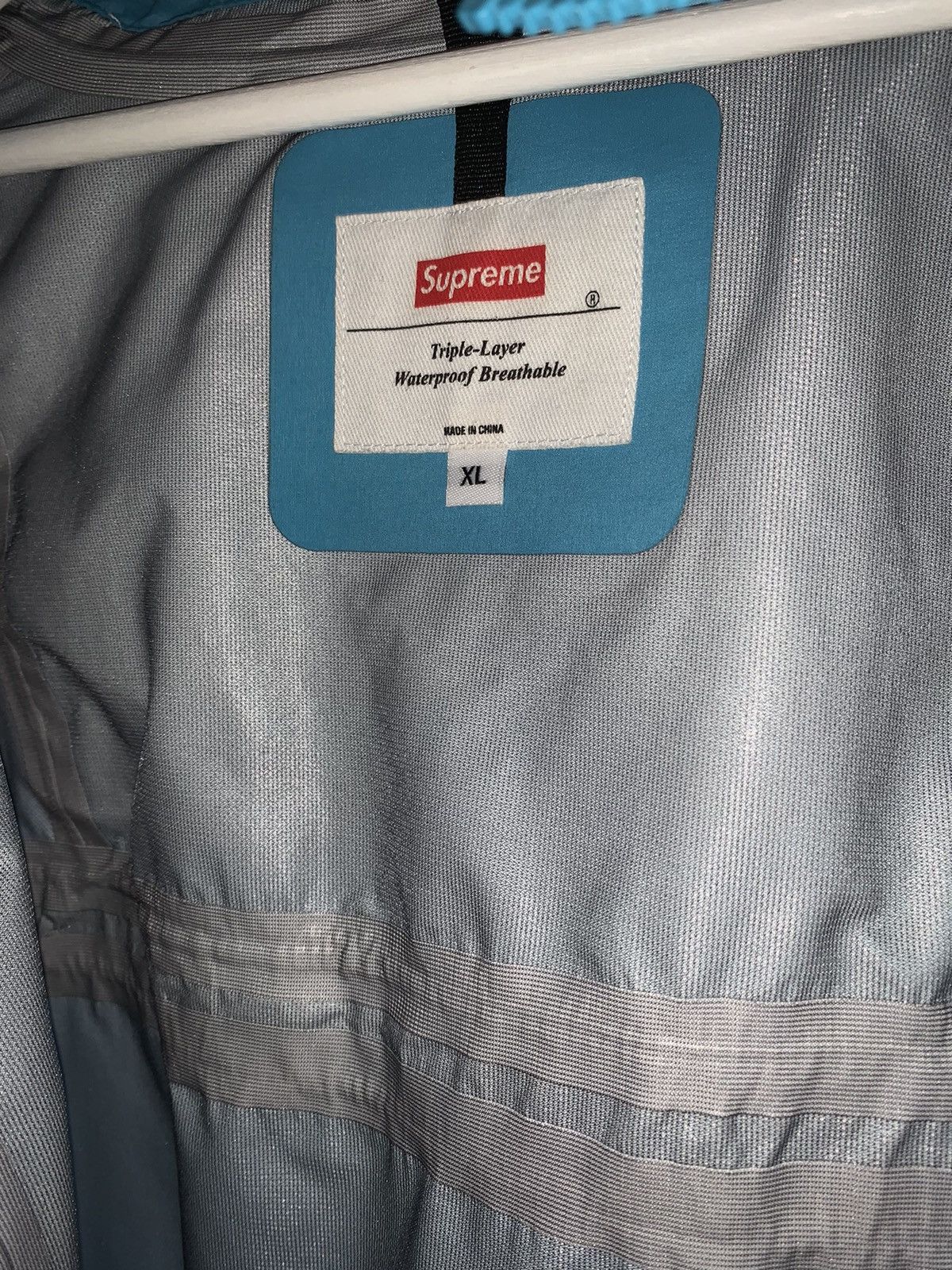 Supreme Taped Seam Jacket (SS17) Light Blue Outerwear