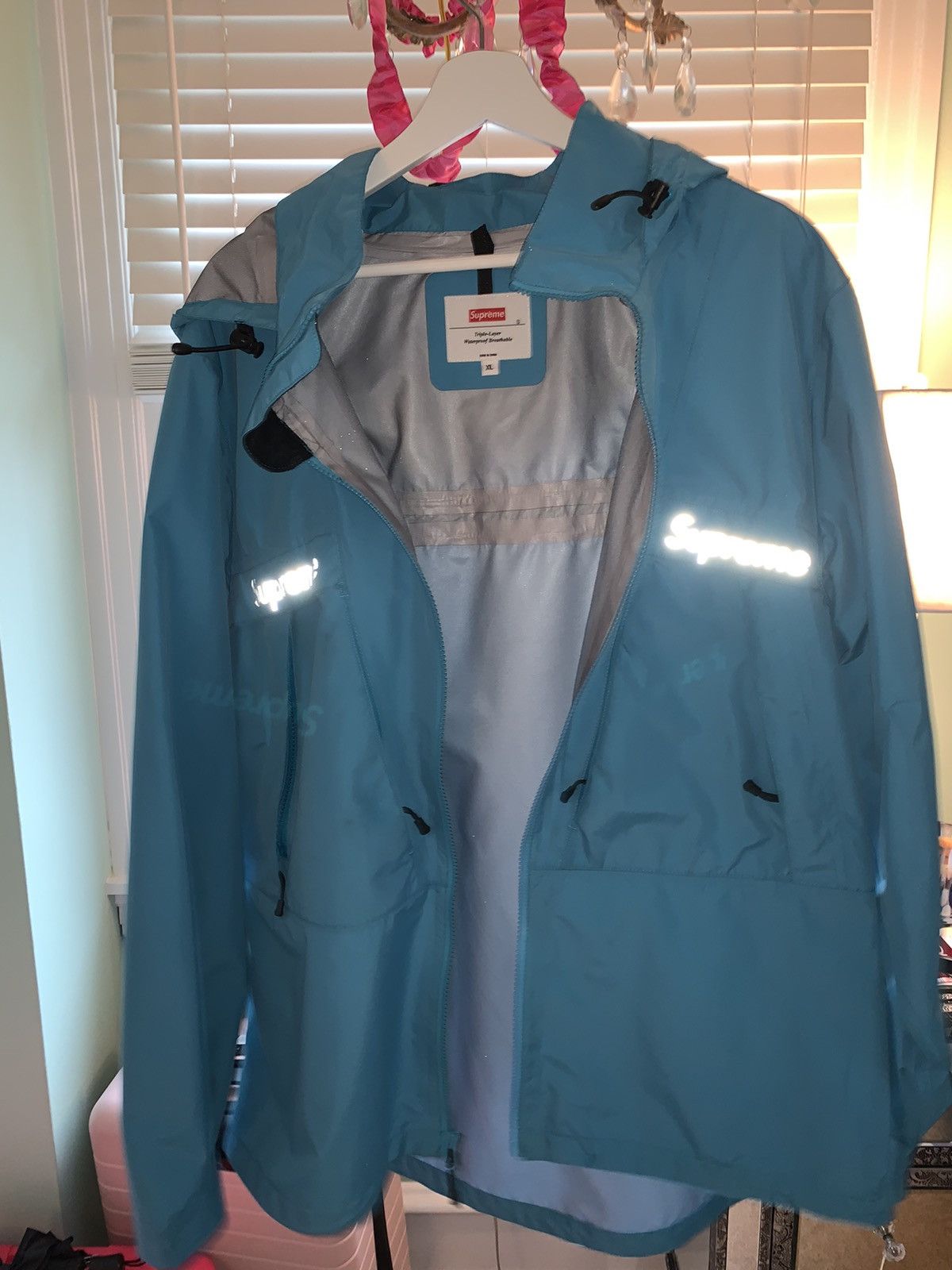 Supreme Taped Seam Jacket (SS17) Light Blue Outerwear