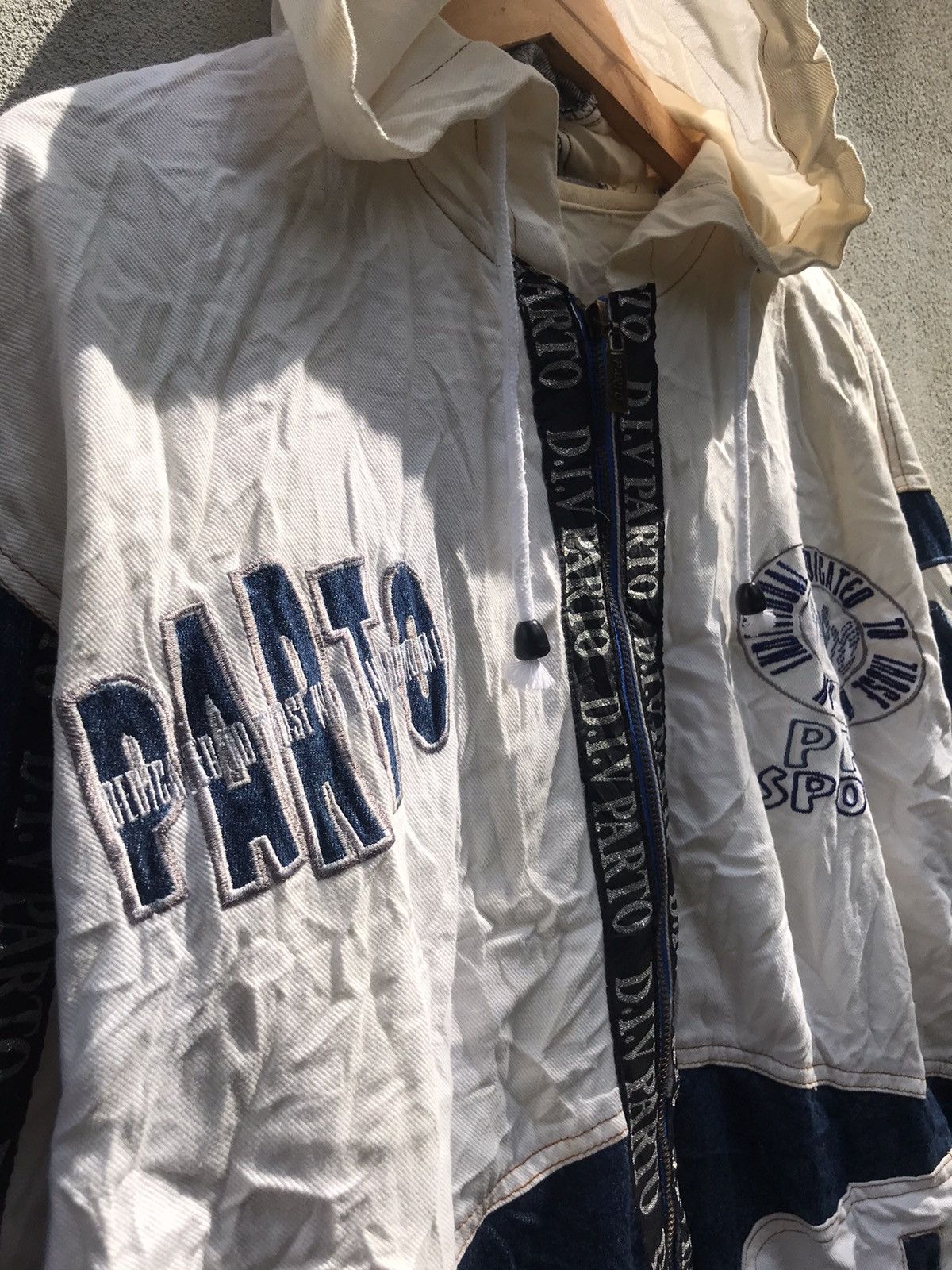 Japanese Brand × Other × Vintage ❗️RARE!! Parto Full Print Embroidered Logo Zipper Jacket❗️ Size US L / EU 52-54 / 3 - 8 Thumbnail