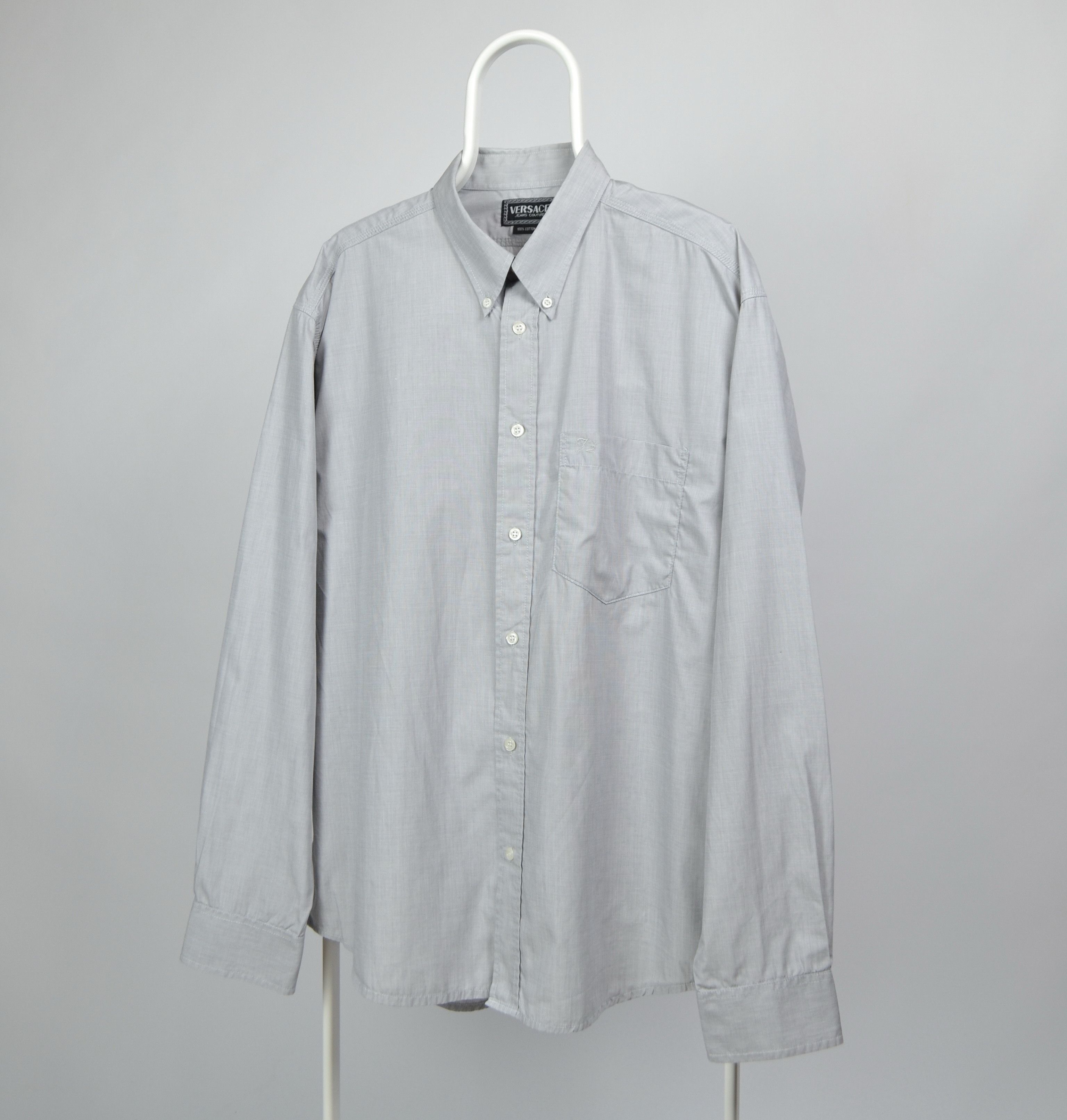 Vintage Vintage 90s VERSACE Grey Shirt | Grailed