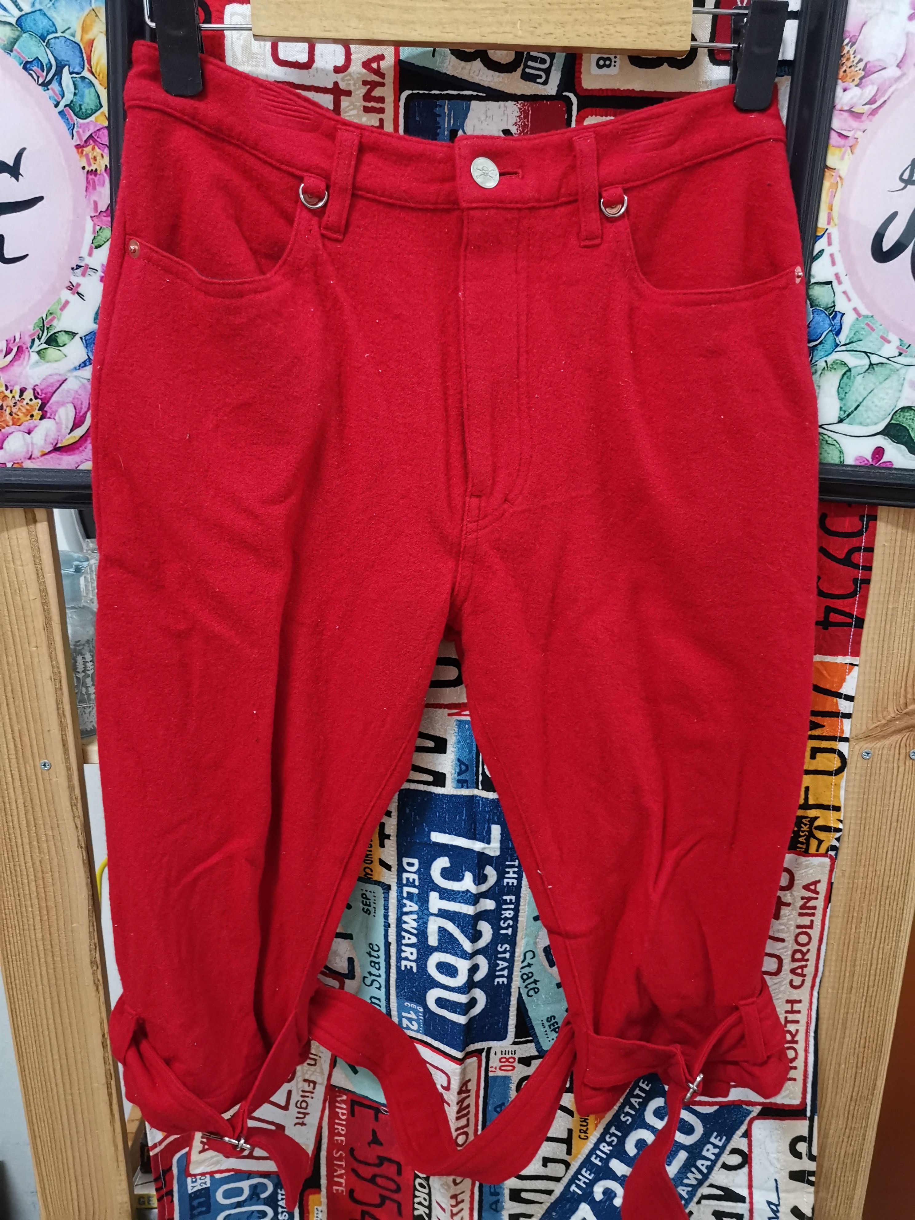 Super Lovers Wool Blend Bondage Cropped Pants