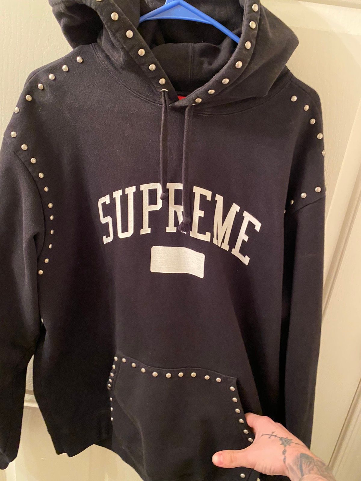 Supreme Supreme studded hoodie | Grailed