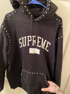 Supreme studded outlet hooded sweatshirt