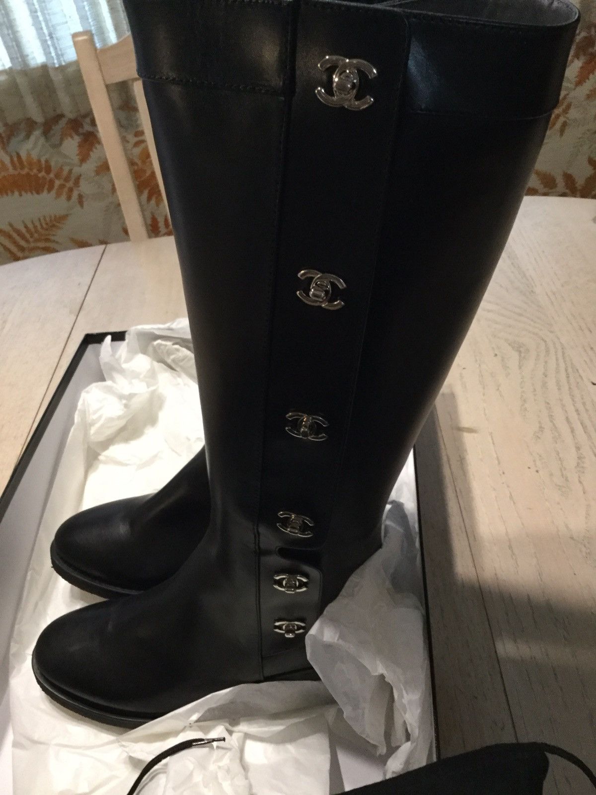 Chanel turnlock boots deals