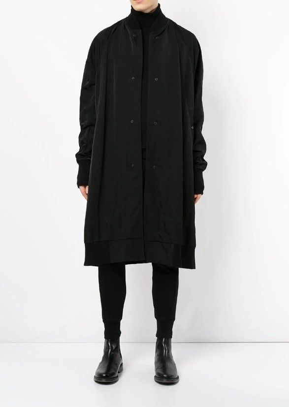 Julius Julius black textured nylon twill oversized coat Size US M / EU 48-50 / 2 - 1 Thumbnail