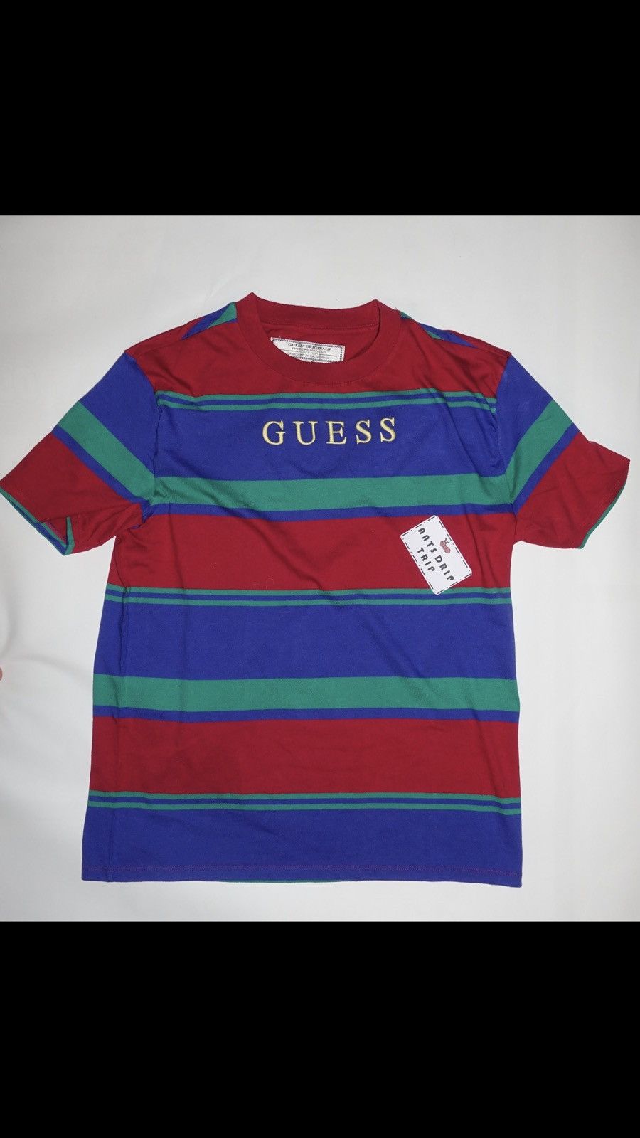 Red and blue guess shirt online