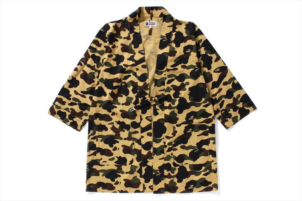 Bape BAPE 1ST CAMO KIMONO Long Shirt Grailed