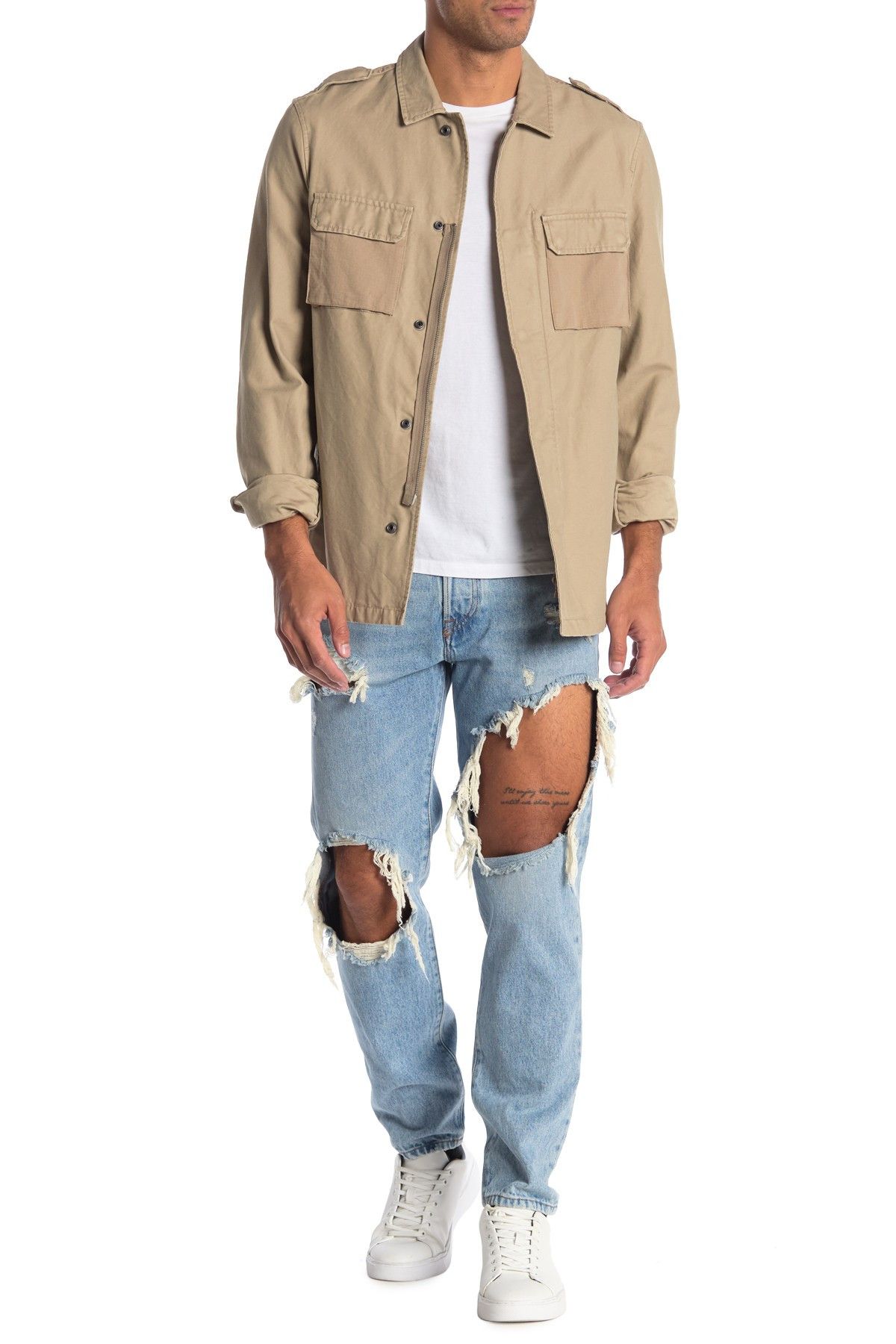 Diesel DIESEL Men's Distressed Destroy Ripped Blue Denim Jeans Size US 34 / EU 50 - 4 Thumbnail