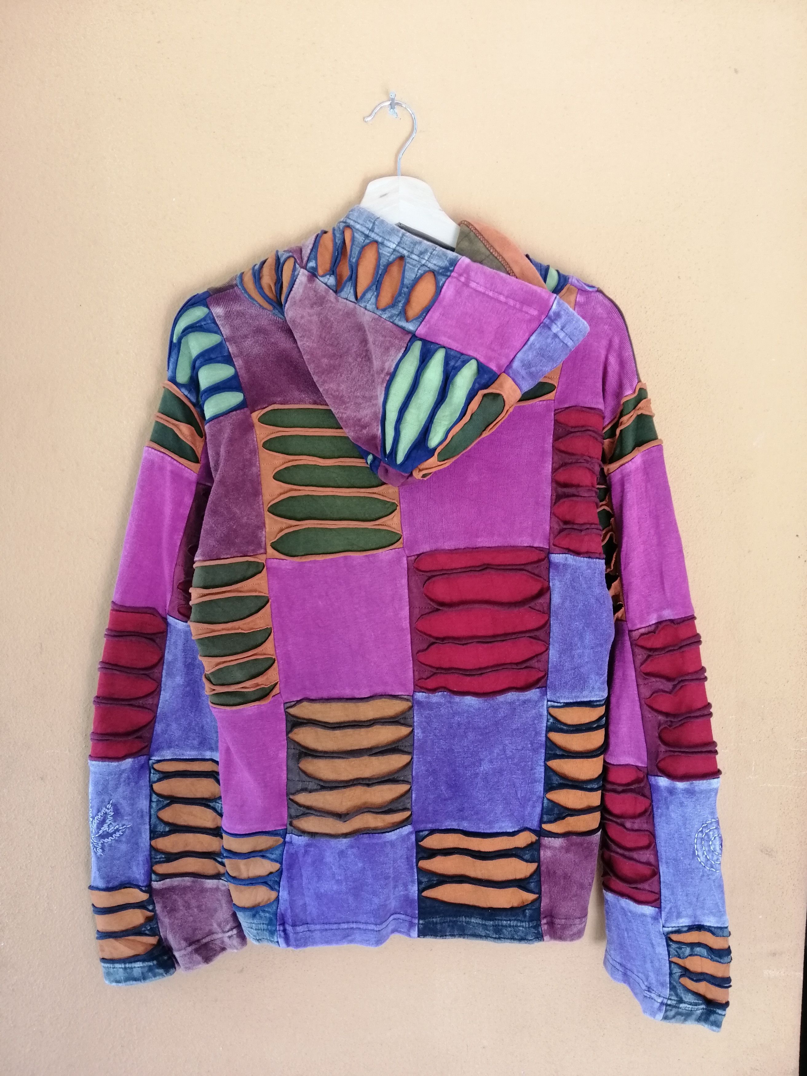 Japanese Brand Vintage Patchwork Hoodie Rare Design 90s Size US S / EU 44-46 / 1 - 2 Thumbnail
