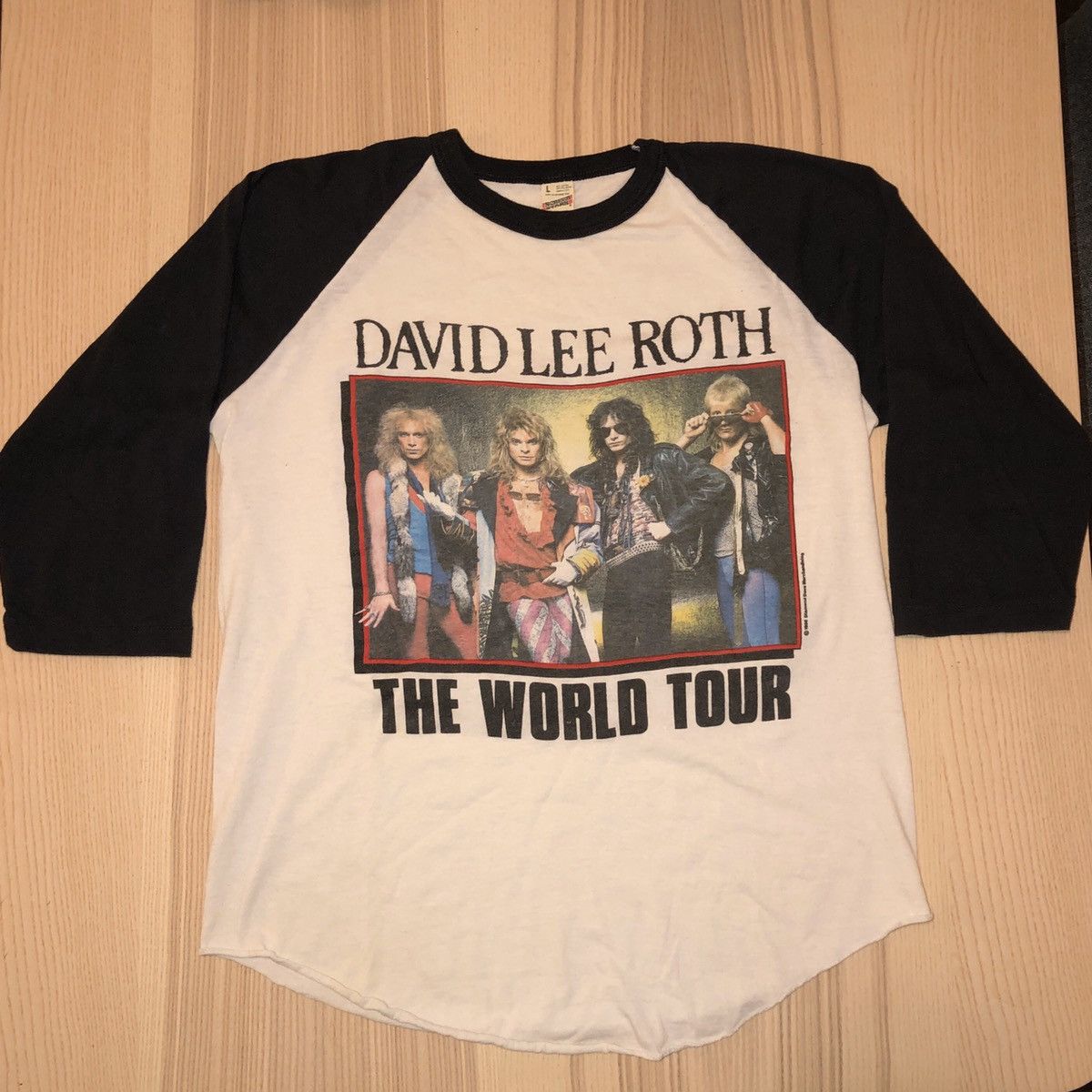 Band Tees × Vintage Vintage Van Halen David Lee Roth 1986 World Tour ...