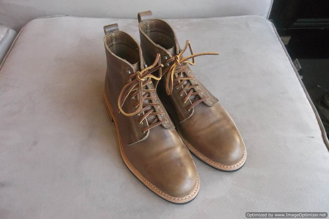 Rancourt & Co. Rancourt x Taylor Stitch Moto Boots, Natural Chromexcel ...