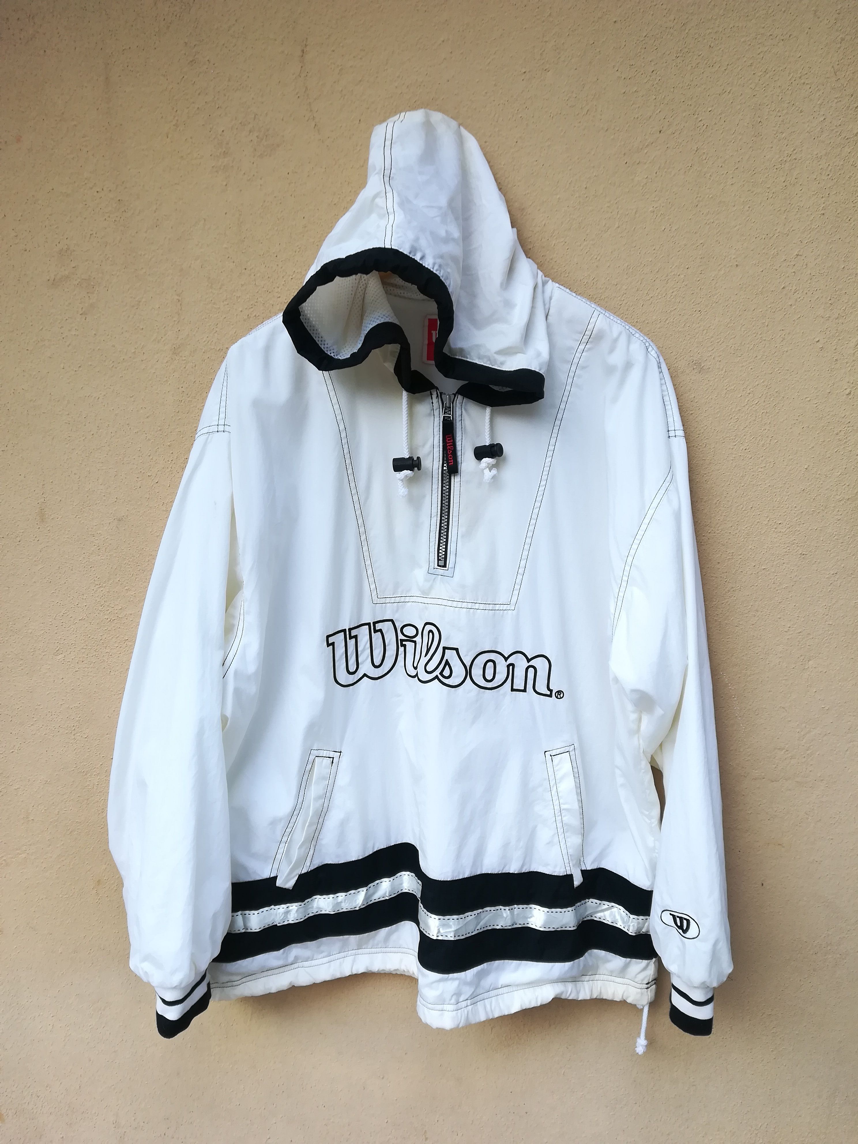 Vintage Wilson Athletics Vintage Wilson Hoodie Jacket Windbreaker Grailed