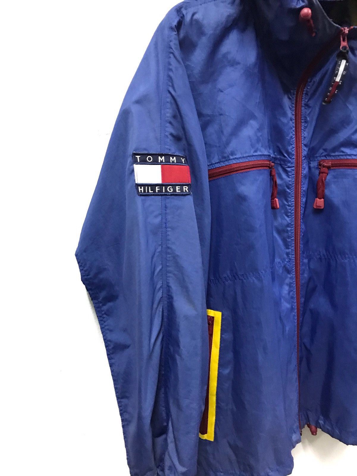 Vintage Tommy Hillfiger Hoodie Windbreaker jacket Light Jackets