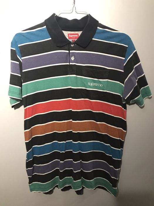 Supreme Supreme striped polo | Grailed