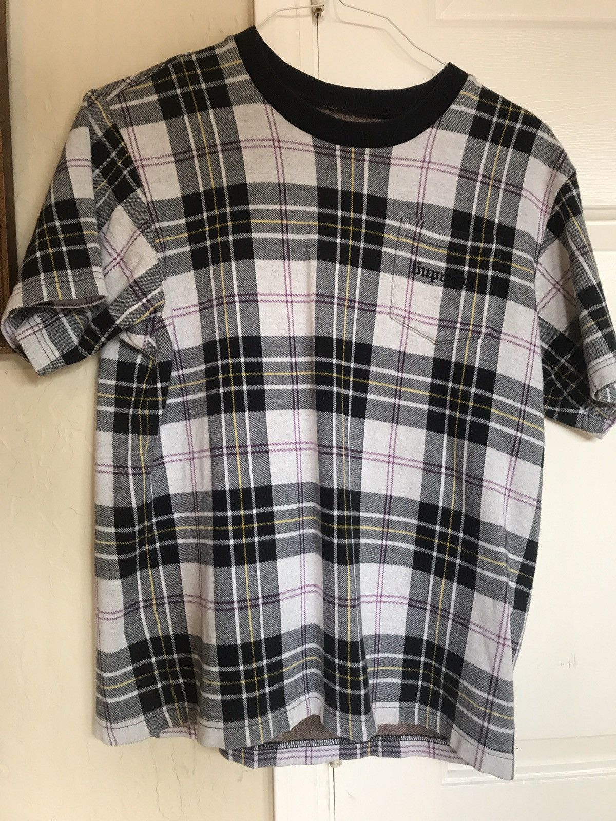 Supreme Supreme Jacquard Tartan Plaid Pocket Tee white | Grailed