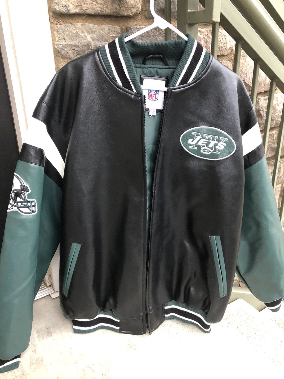 Vintage Vintage NFL New York Jets Leather Jacket