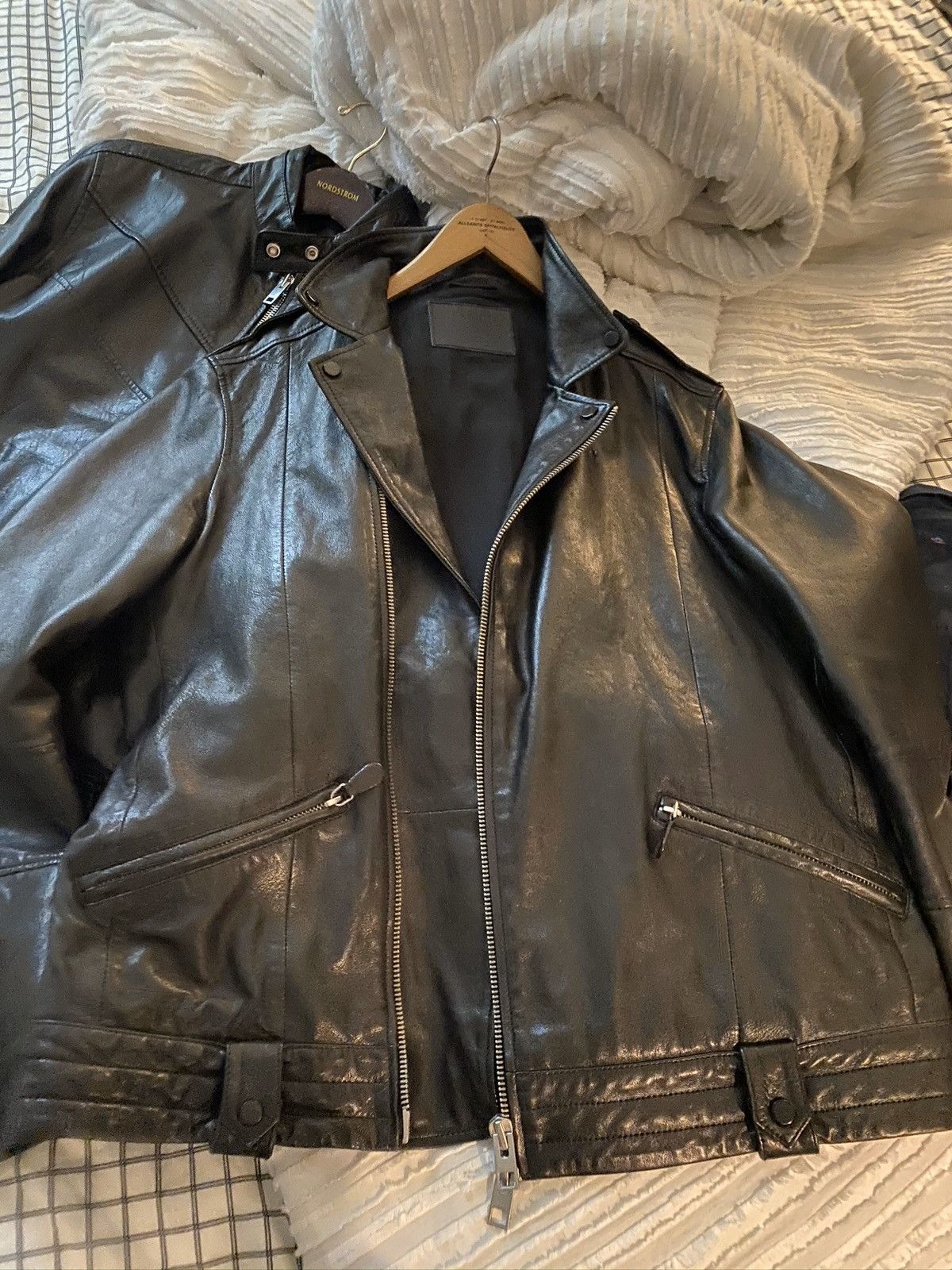 Allsaints Men s All Saints Griffin Leather Biker Jacket Sz Large Grailed