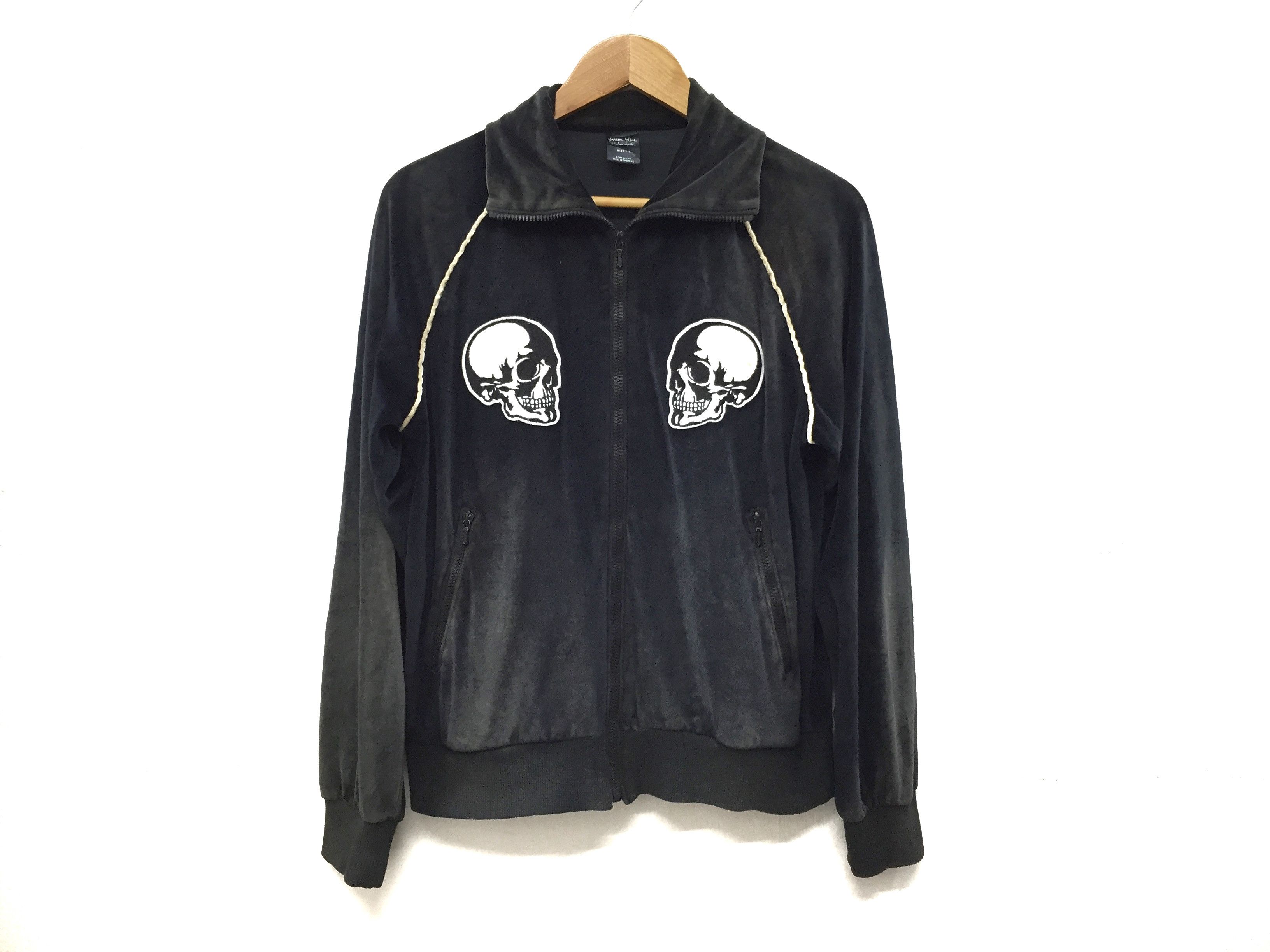 Number (N)ine SS04 Number Nine Velour Double Skull Clash sweater Size US M / EU 48-50 / 2 - 2 Thumbnail