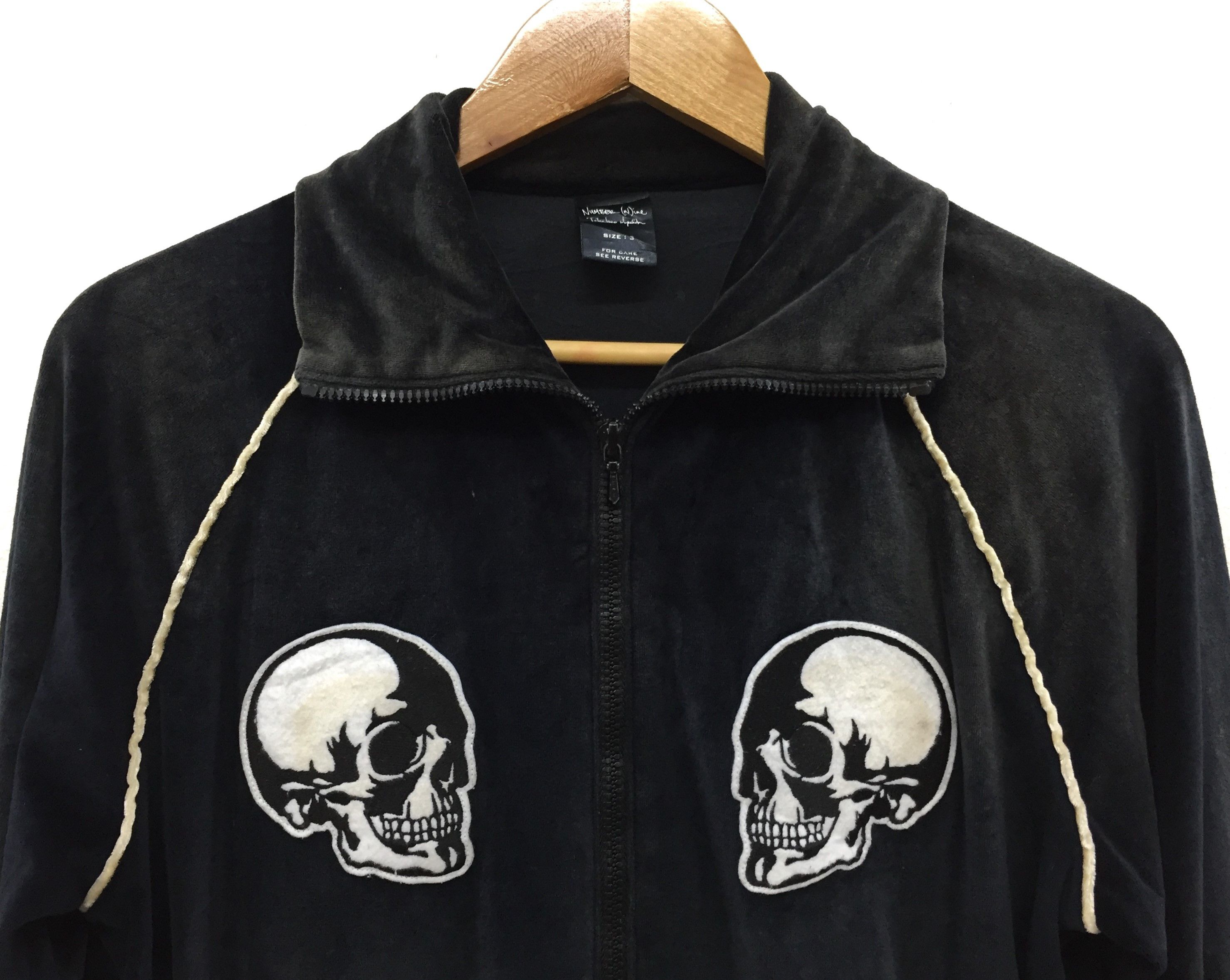 Number (N)ine SS04 Number Nine Velour Double Skull Clash sweater Size US M / EU 48-50 / 2 - 4 Thumbnail