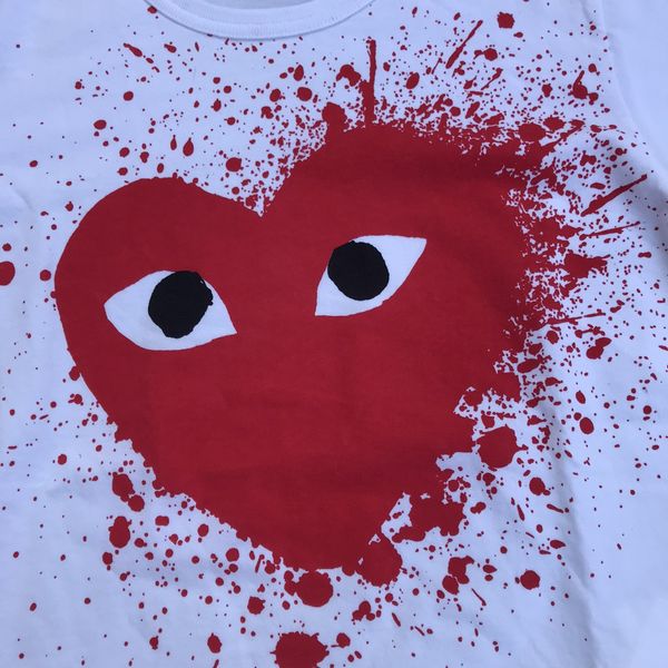 cdg splatter tee