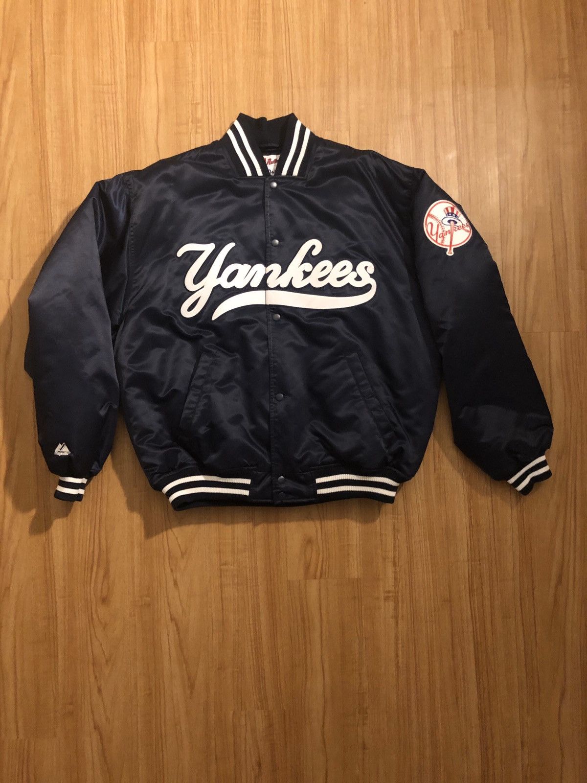 Majestic Vintage New York Yankees MLB Button Up Jacket Size US XL / EU 56 / 4 - 1 Preview