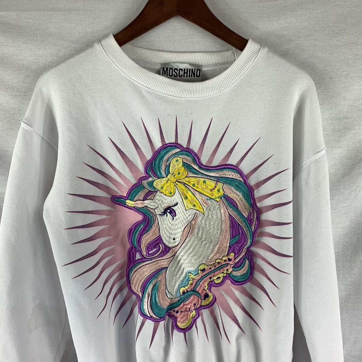 Moschino unicorn sweater store
