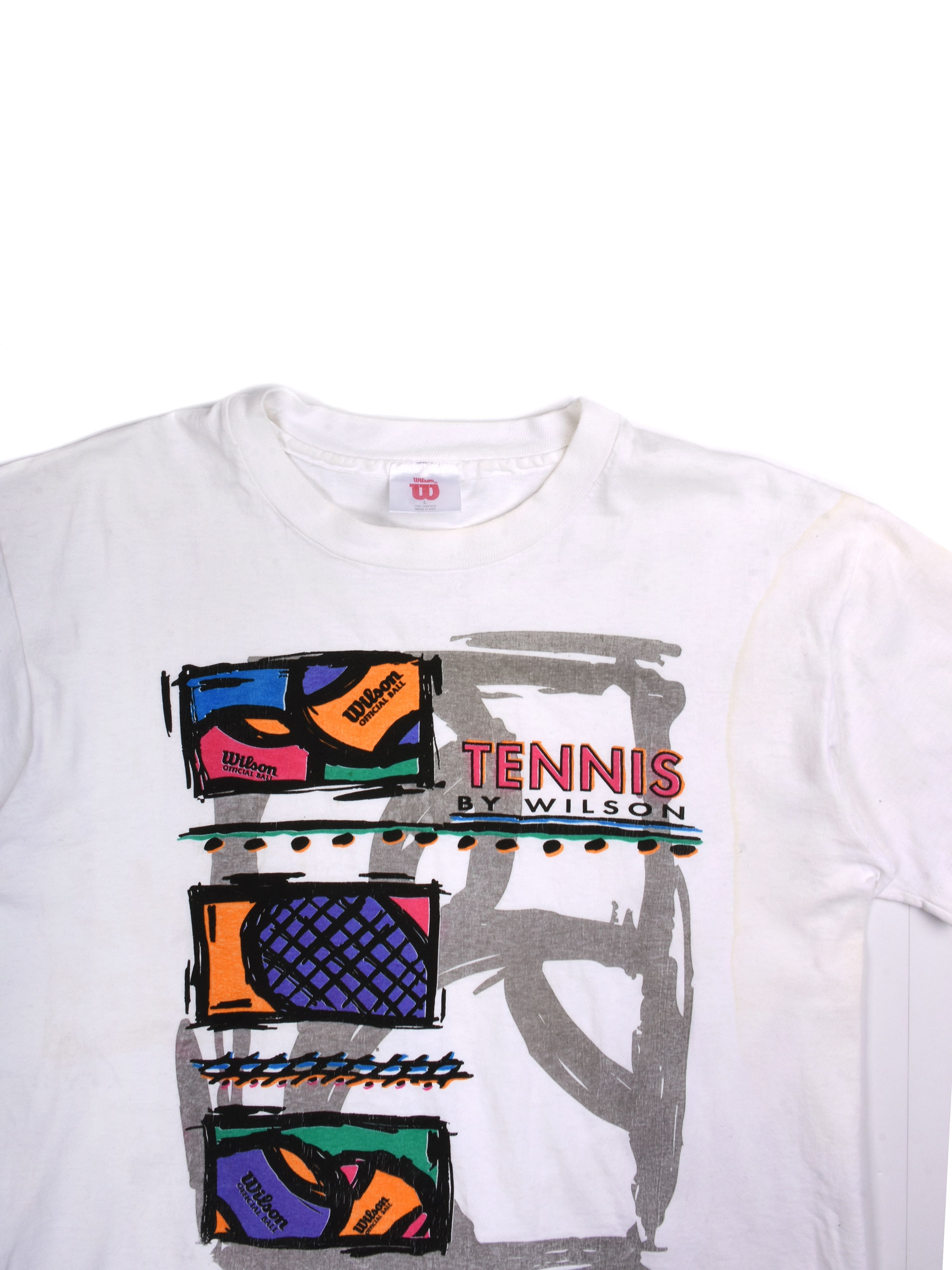 Vintage Wilson Tennis T-Shirt Size US L / EU 52-54 / 3 - 2 Preview