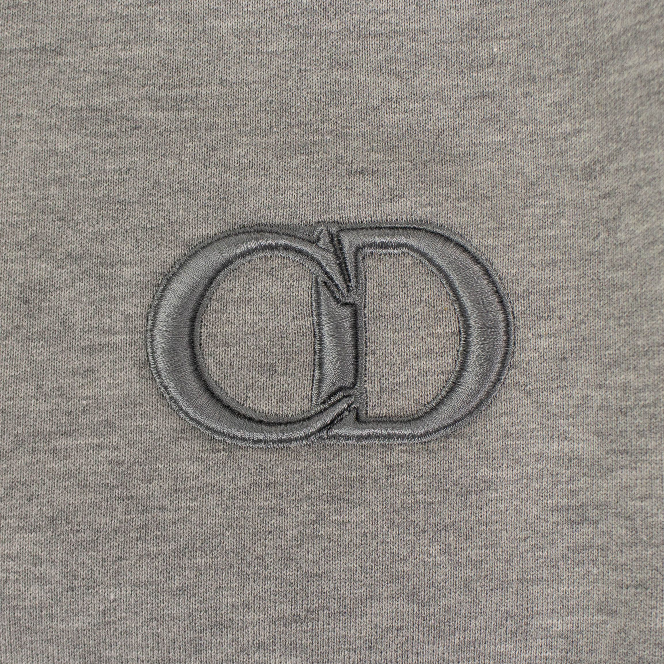 Dior Gray Cotton 'CD Icon' Logo Crew-Neck Sweater Size XL Size US XL / EU 56 / 4 - 3 Thumbnail