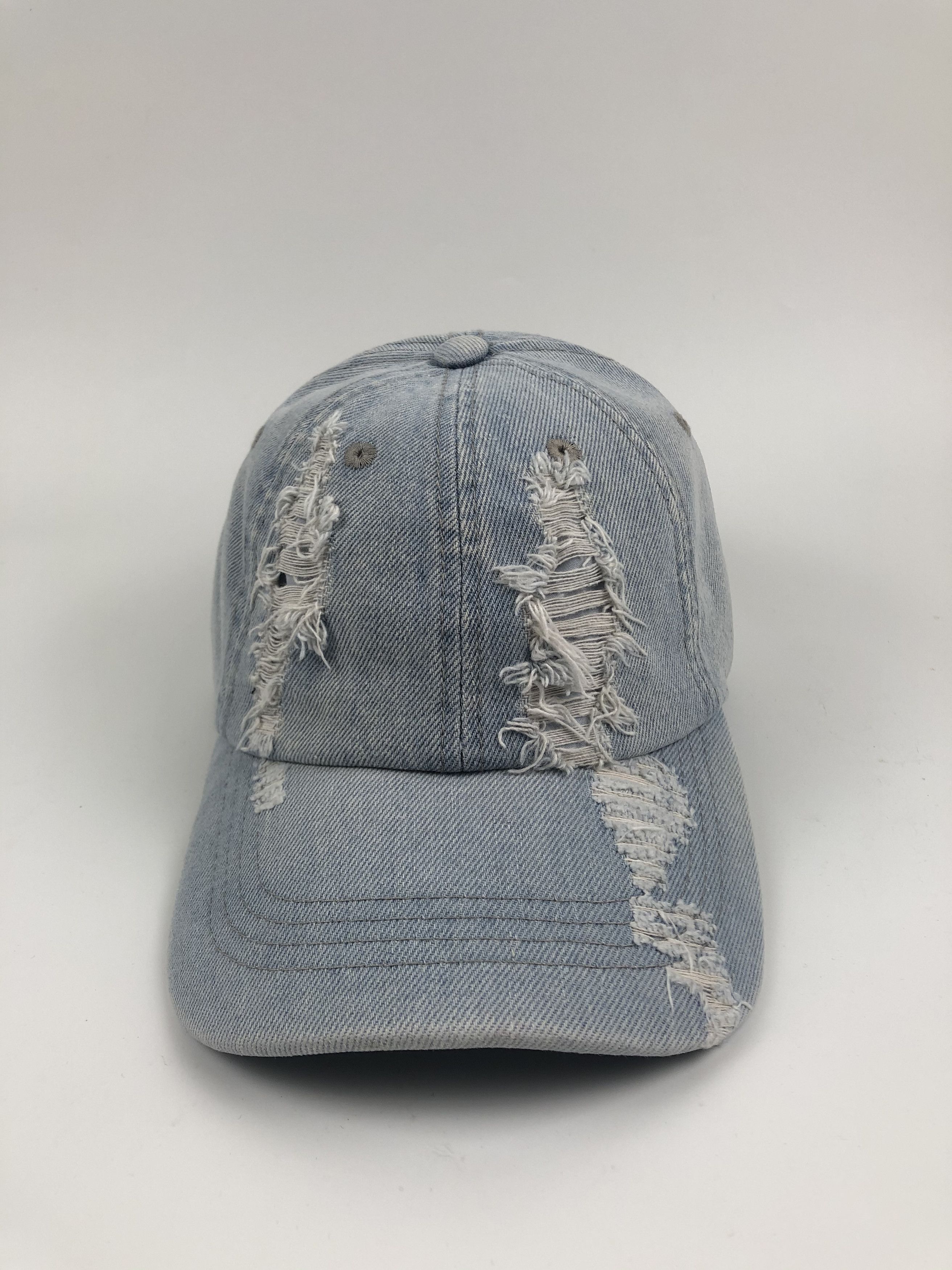 Vintage Light blue Denim outdoor streetfashion Cap hats Size ONE SIZE - 2 Thumbnail