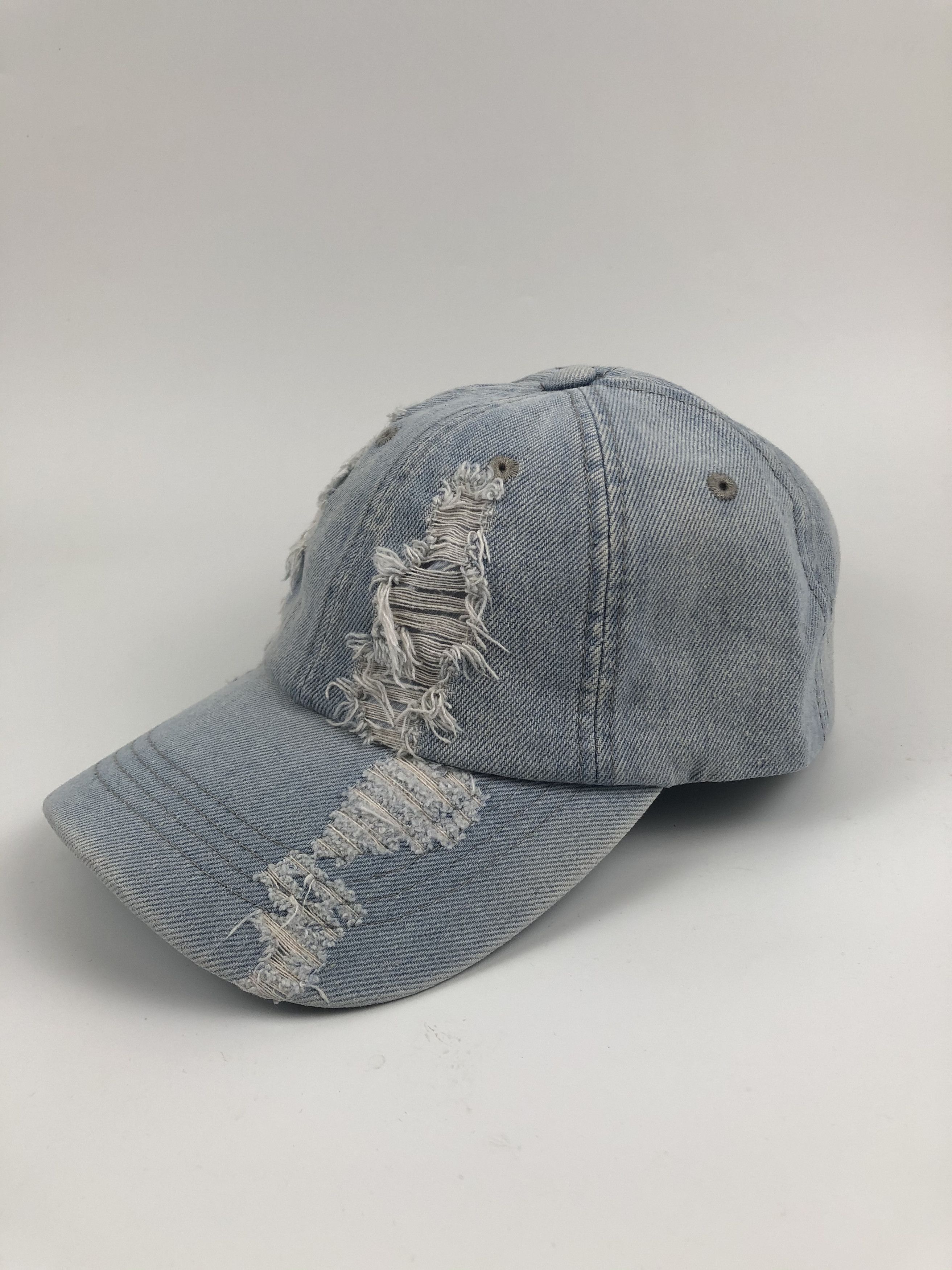 Vintage Light blue Denim outdoor streetfashion Cap hats Size ONE SIZE - 1 Thumbnail