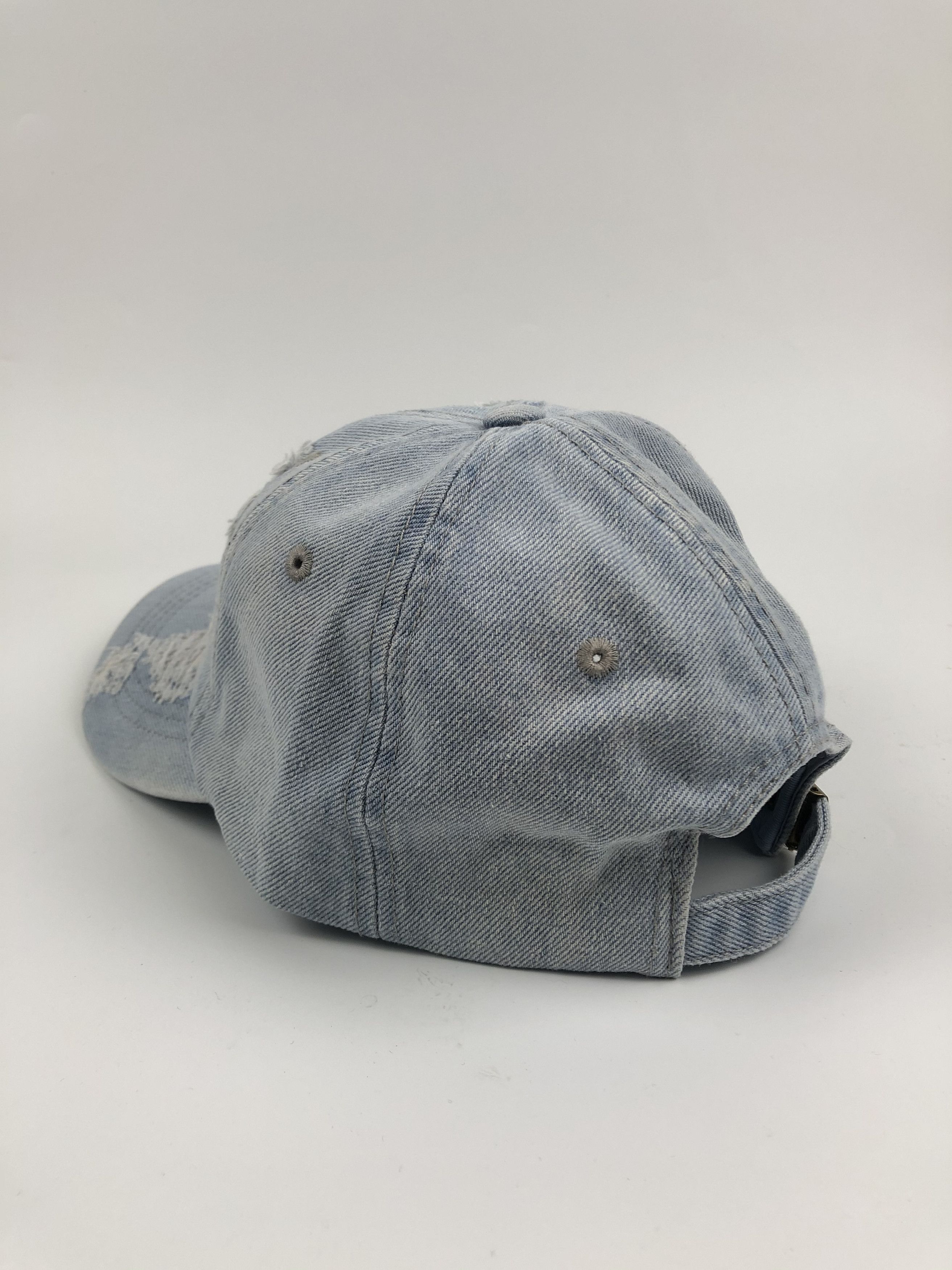 Vintage Light blue Denim outdoor streetfashion Cap hats Size ONE SIZE - 3 Thumbnail