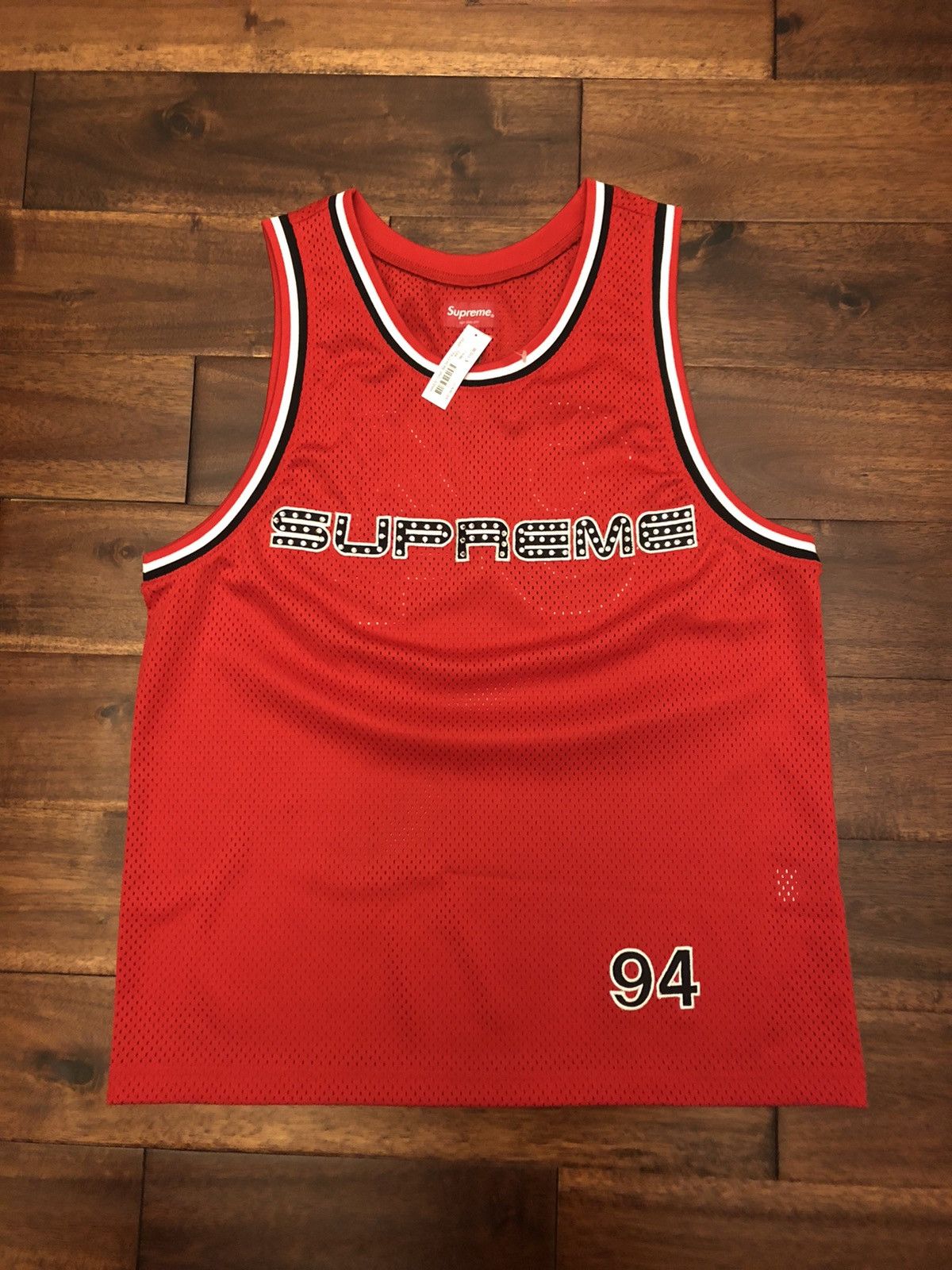 Supreme 19SS RHINESTONE BASKETBALL JERSEY LARGE 130HJ9095