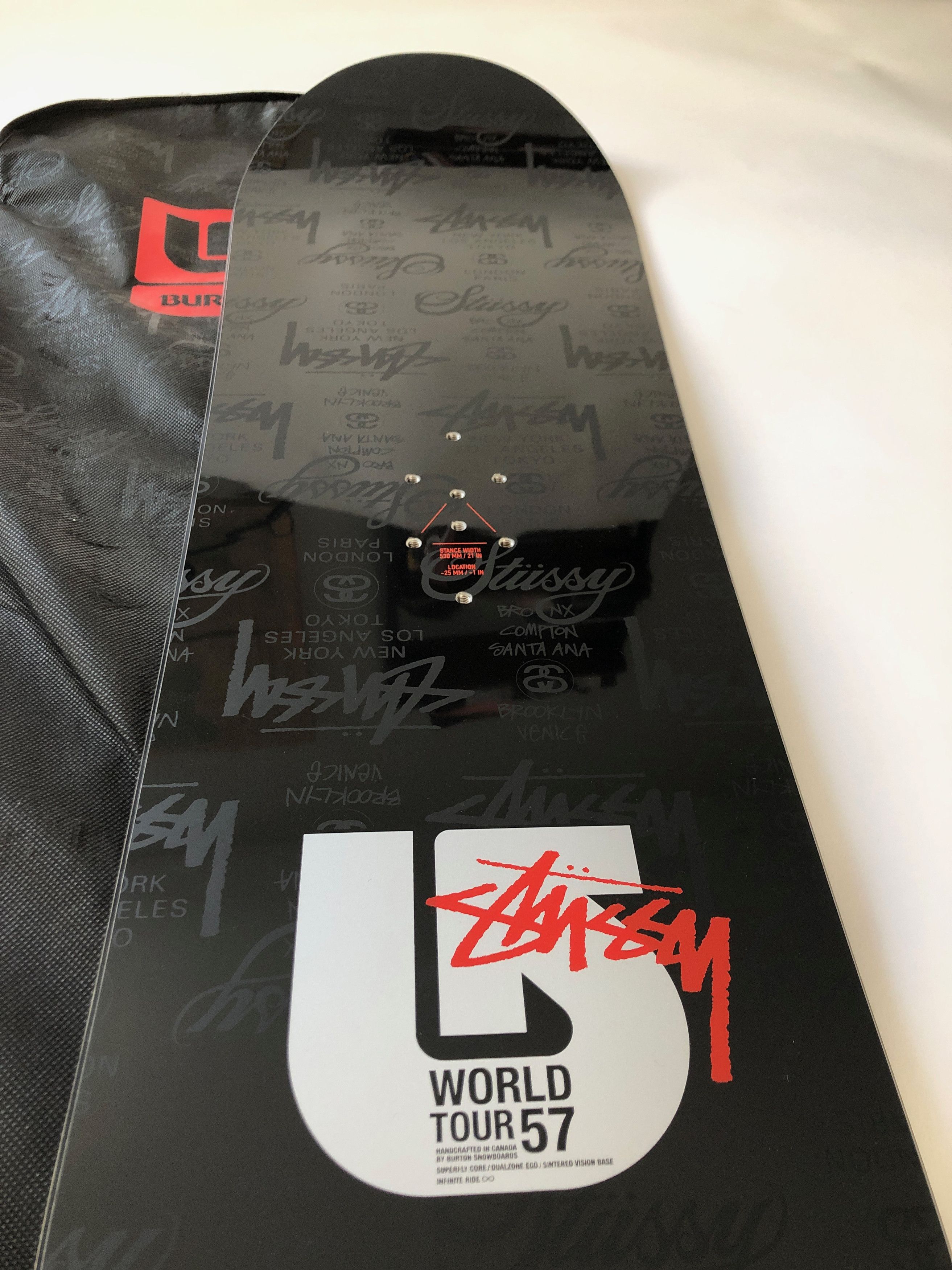 Stussy Stussy x Burton 157 World Tour snowboard Grailed