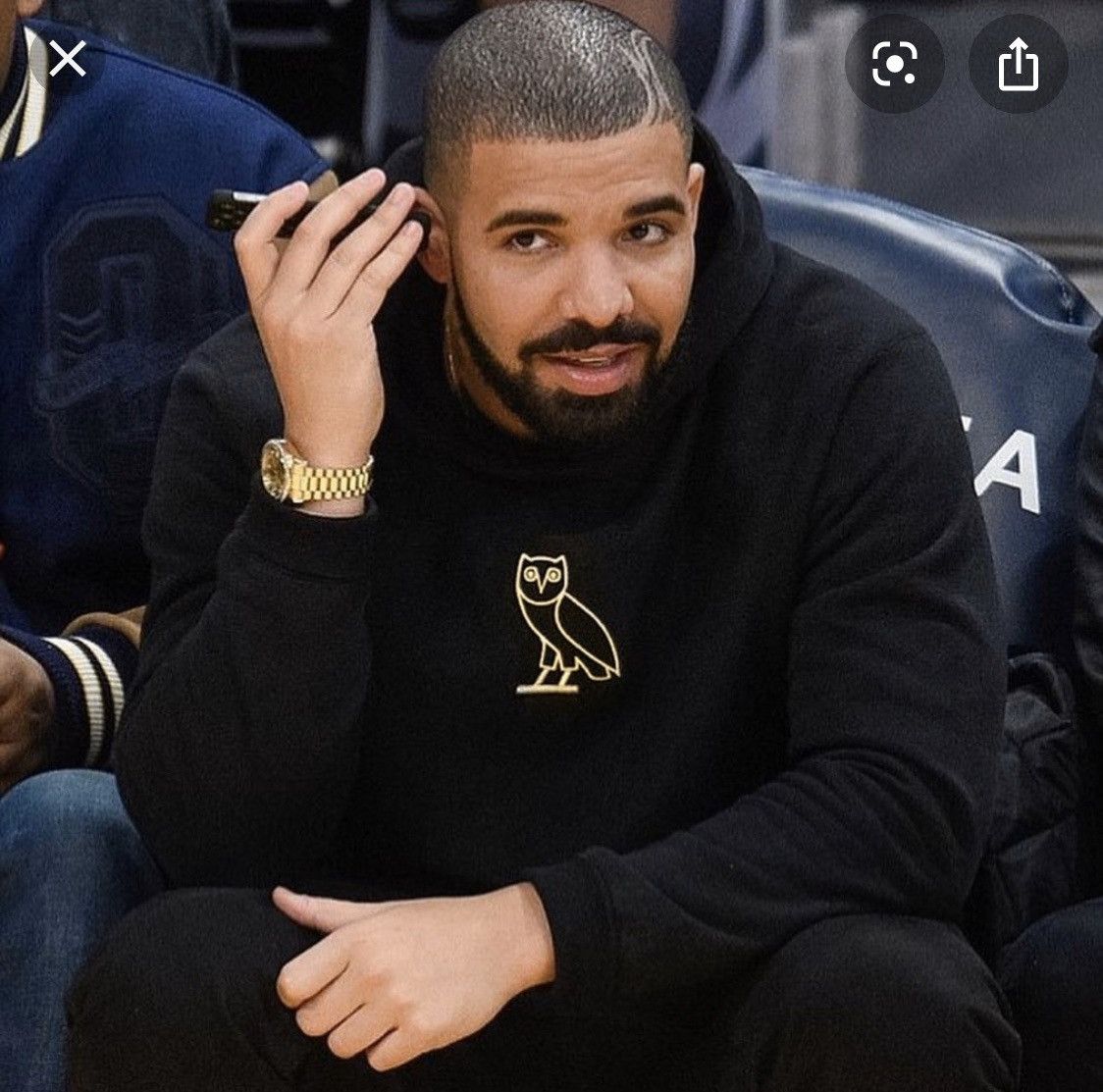 Octobers Very Own 2016 2017 Drake OVO OG Owl Hoodie Gold Embroidered Black Grailed