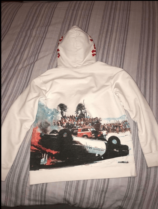 Palm angels discount burning car hoodie