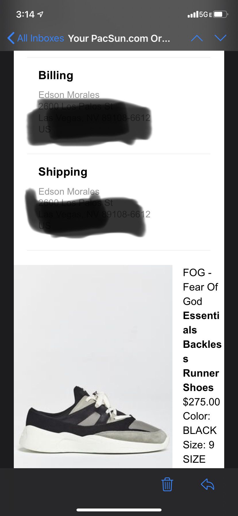 【FOG - FEAR OF GOD】ESSENTIALS BACKLESS RUNNER SNEAKER Unreleased Fear Of God Backless Runner Sneaker LA Exclusive