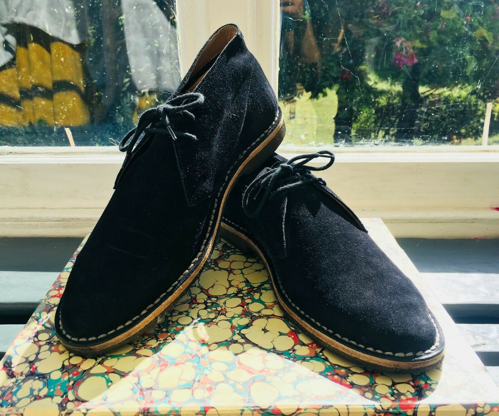 Dries Van Noten Dark Navy Suede Chukka/Desert Boot Black EU42 Size US 9 / EU 42 - 1 Thumbnail