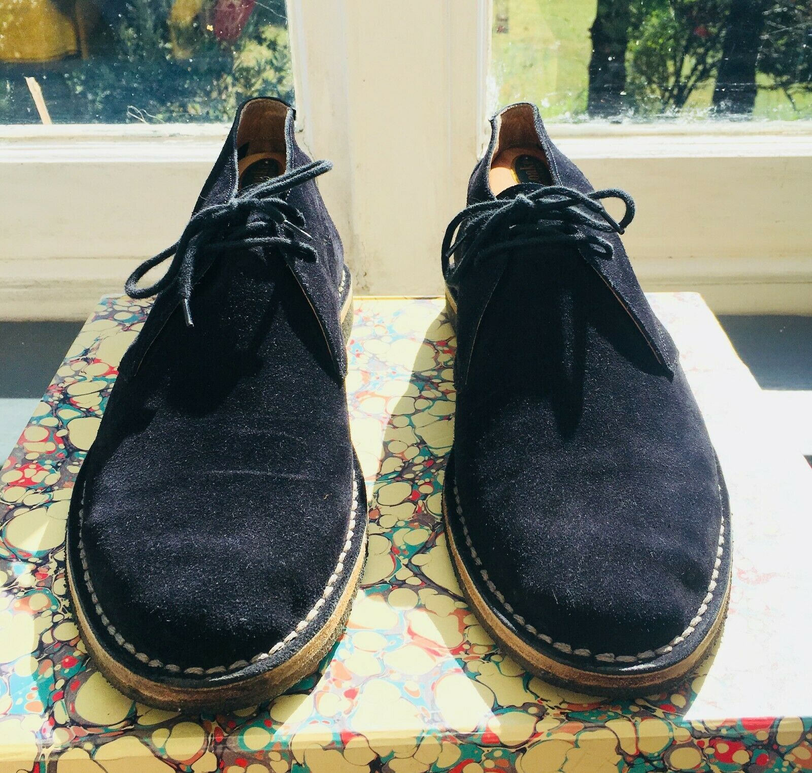 Dries Van Noten Dark Navy Suede Chukka/Desert Boot Black EU42 Size US 9 / EU 42 - 3 Thumbnail
