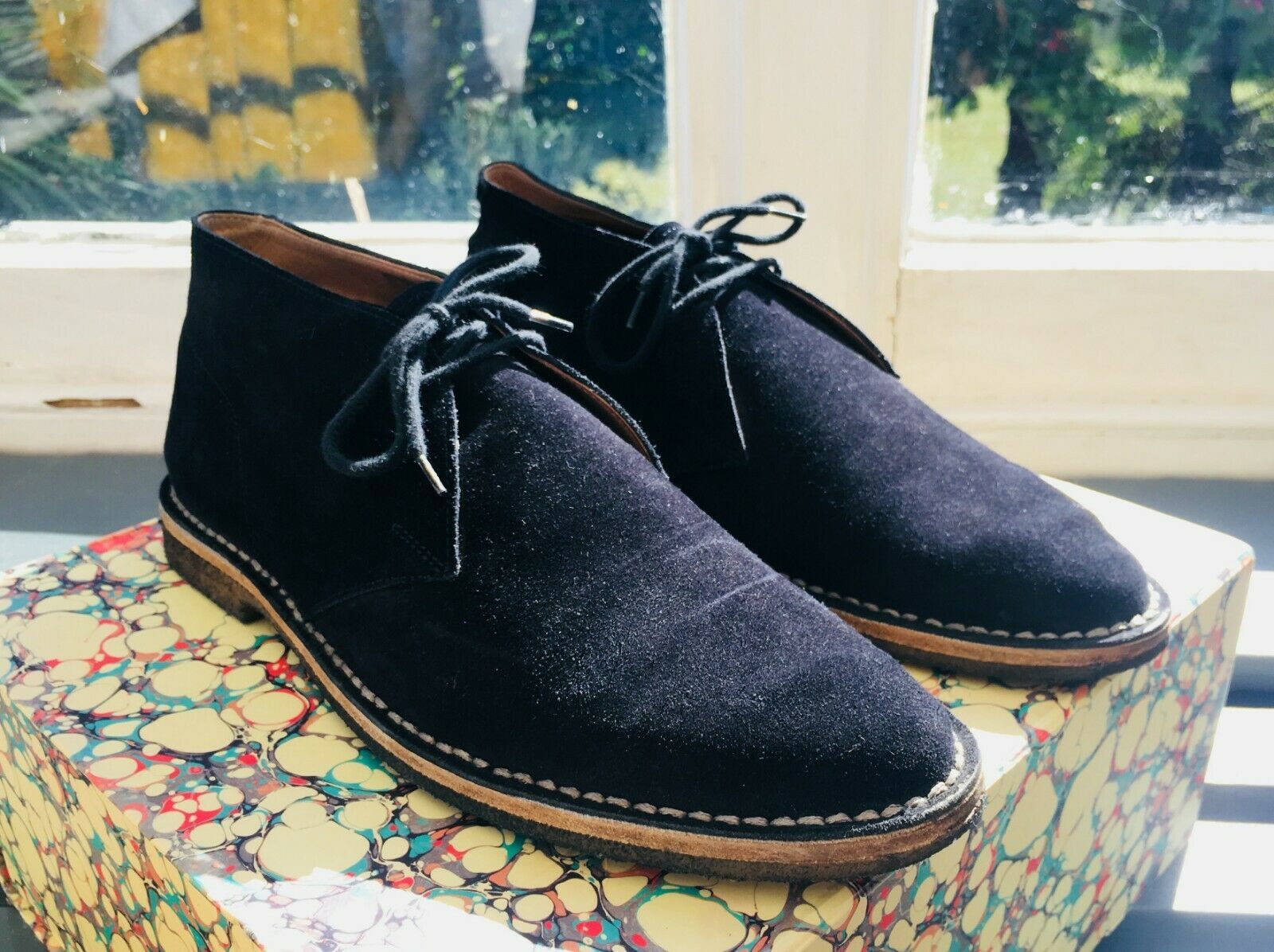 Dries Van Noten Dark Navy Suede Chukka/Desert Boot Black EU42 Size US 9 / EU 42 - 2 Thumbnail