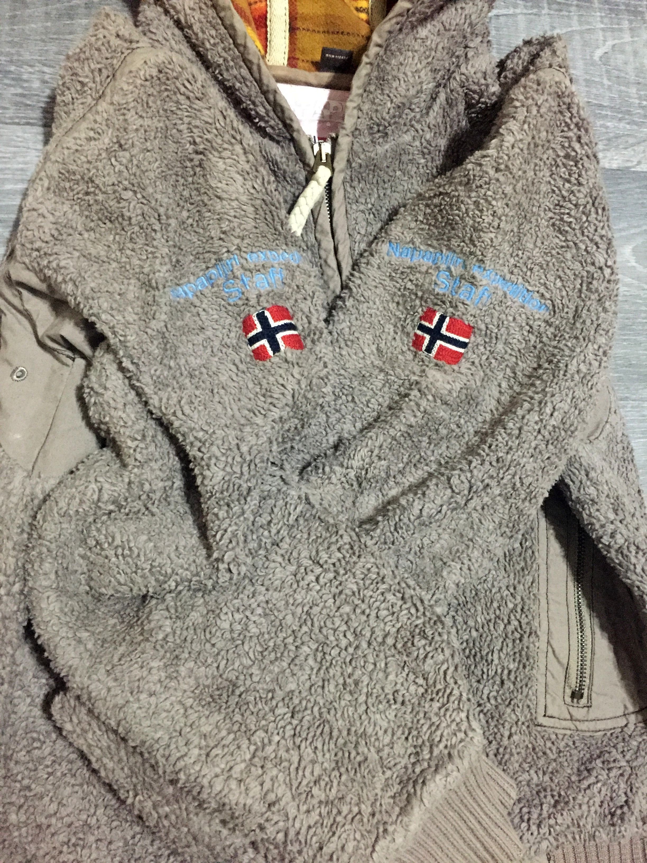 Napapijri Women's Sherpa Fleece Full Zip Jacket Embroidered Logo Size US L / EU 52-54 / 3 - 6 Thumbnail