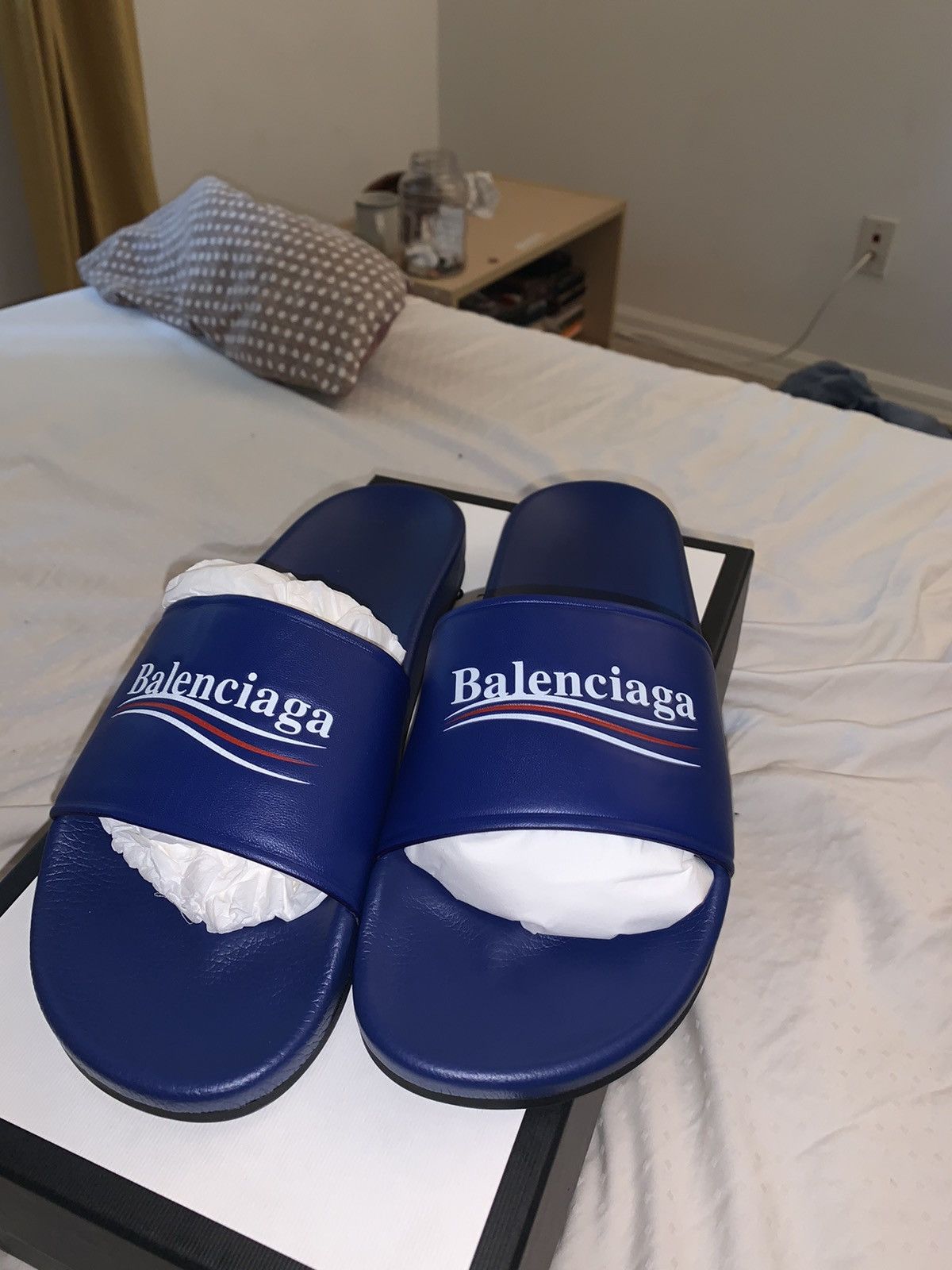 Balenciaga Balenciaga Leather Campaign Logo Slides Grailed