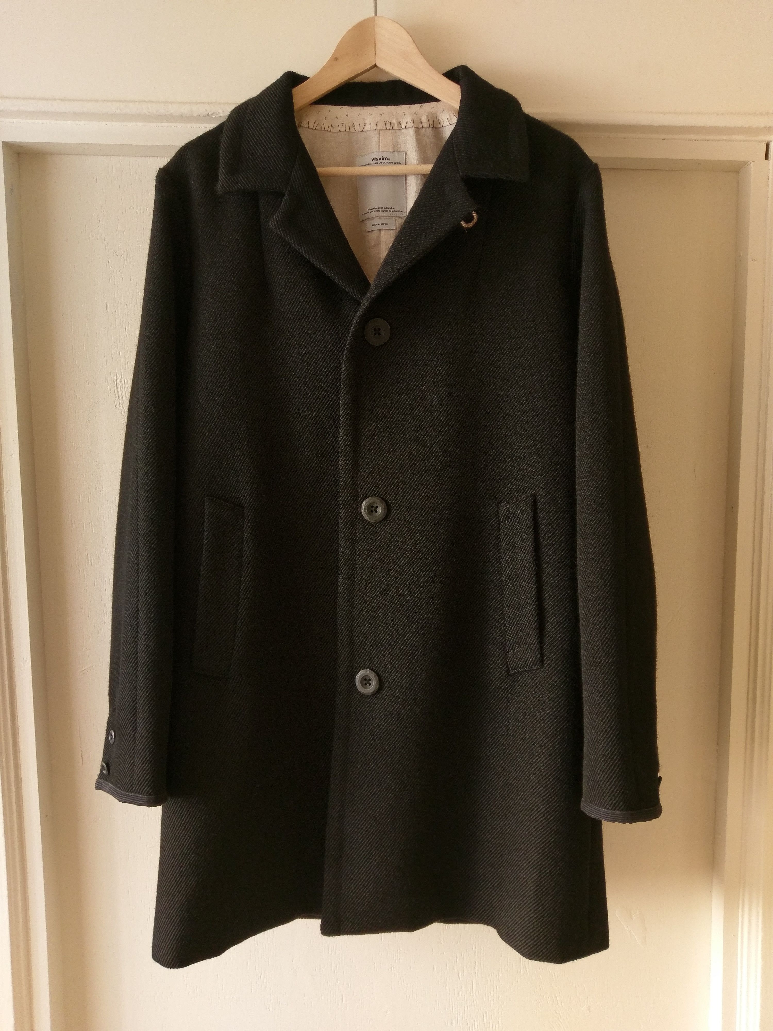 Mies Coat Wool Black Size 3