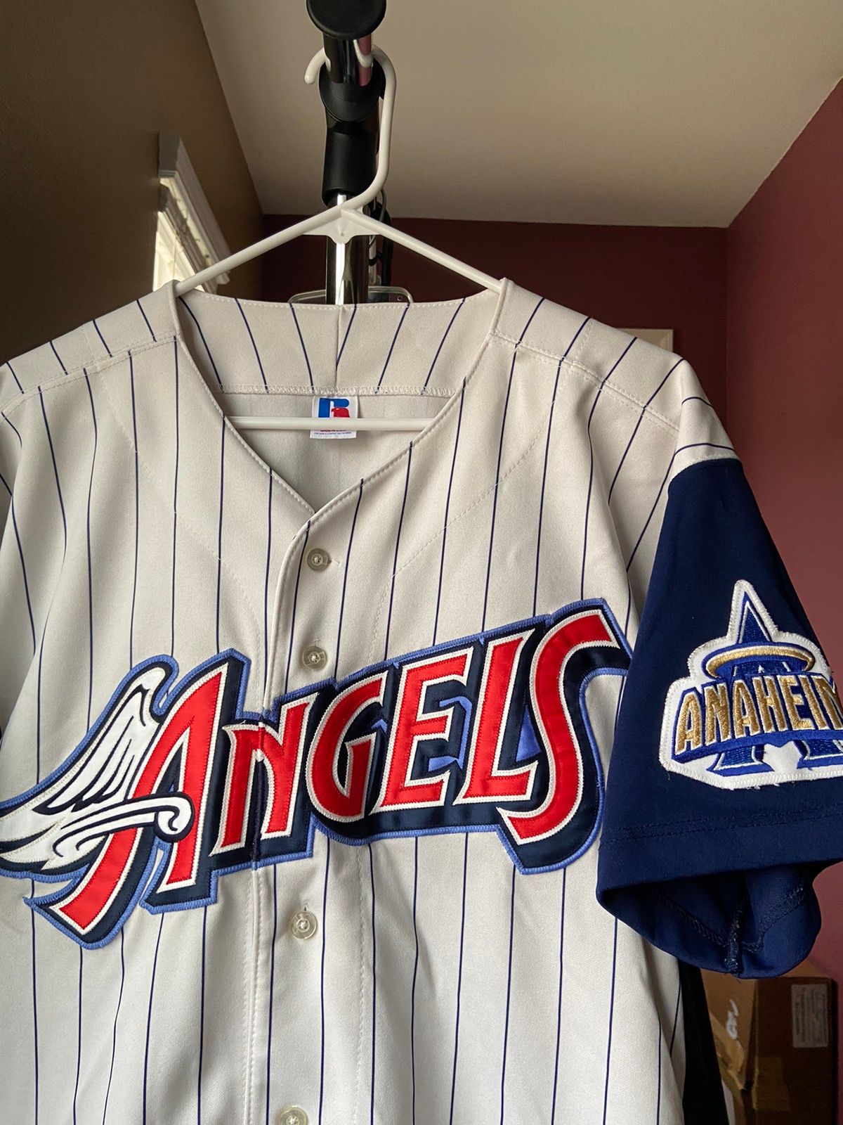 Vintage RARE Vintage 90's Angels Pinstripe Jersey MLB Stitched