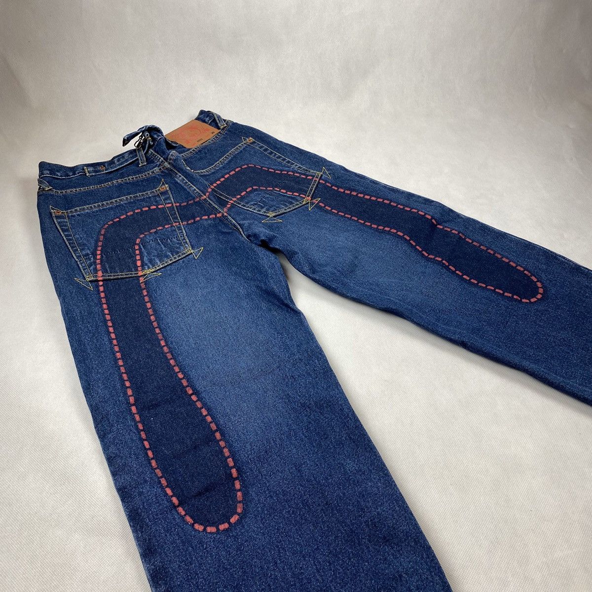 image of Evisu Vintage Denim Jeans in Blue, Men's (Size 30)